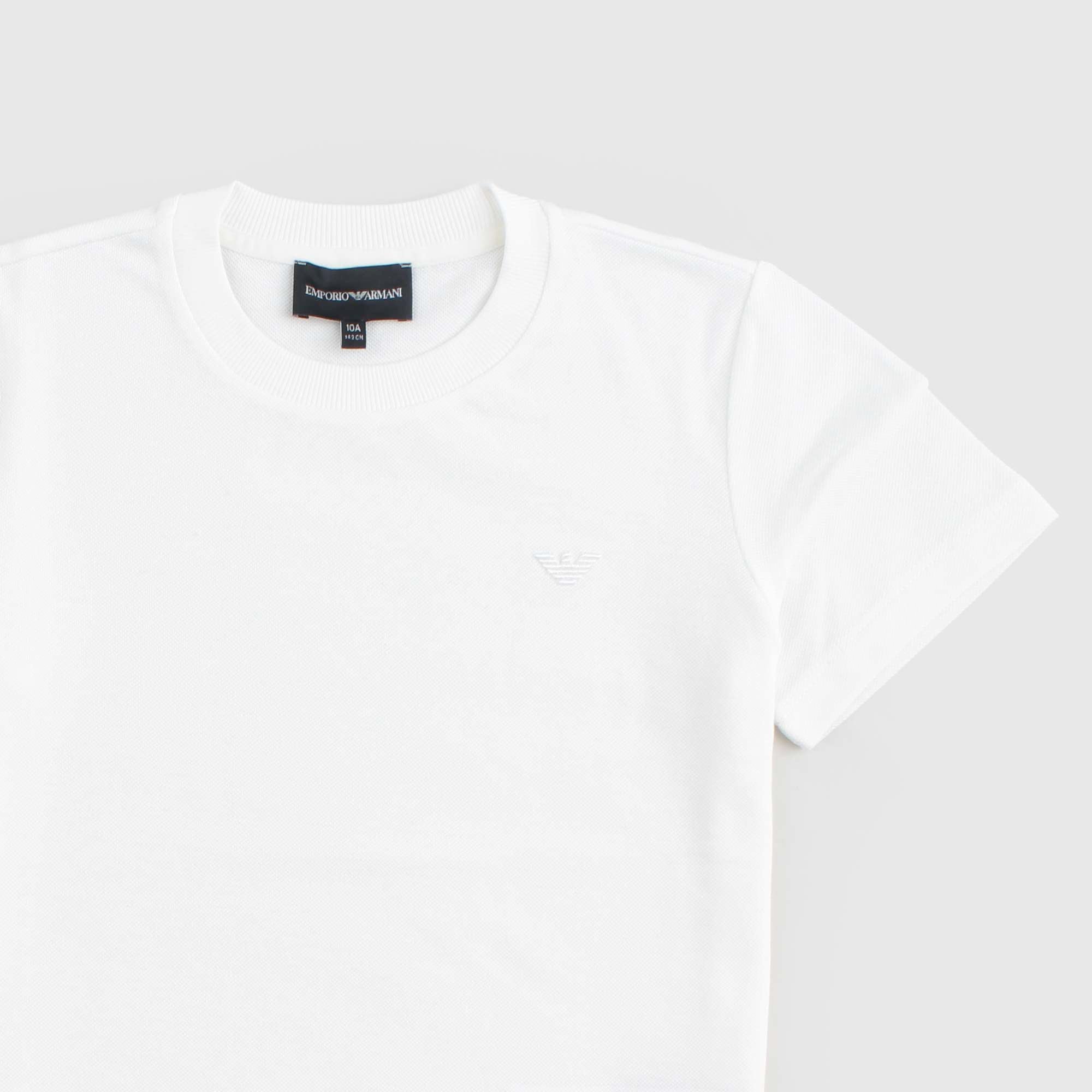 T-shirt Bianca Classica Firmata ARMANI JUNIOR - annameglio.com abbigliamento moda