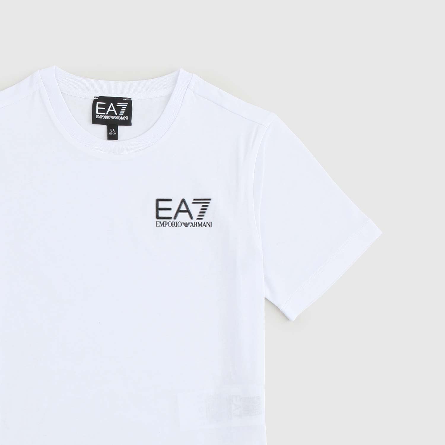 T-Shirt Bianca Logo In Gomma Firmata EA7 - annameglio.com abbigliamento moda