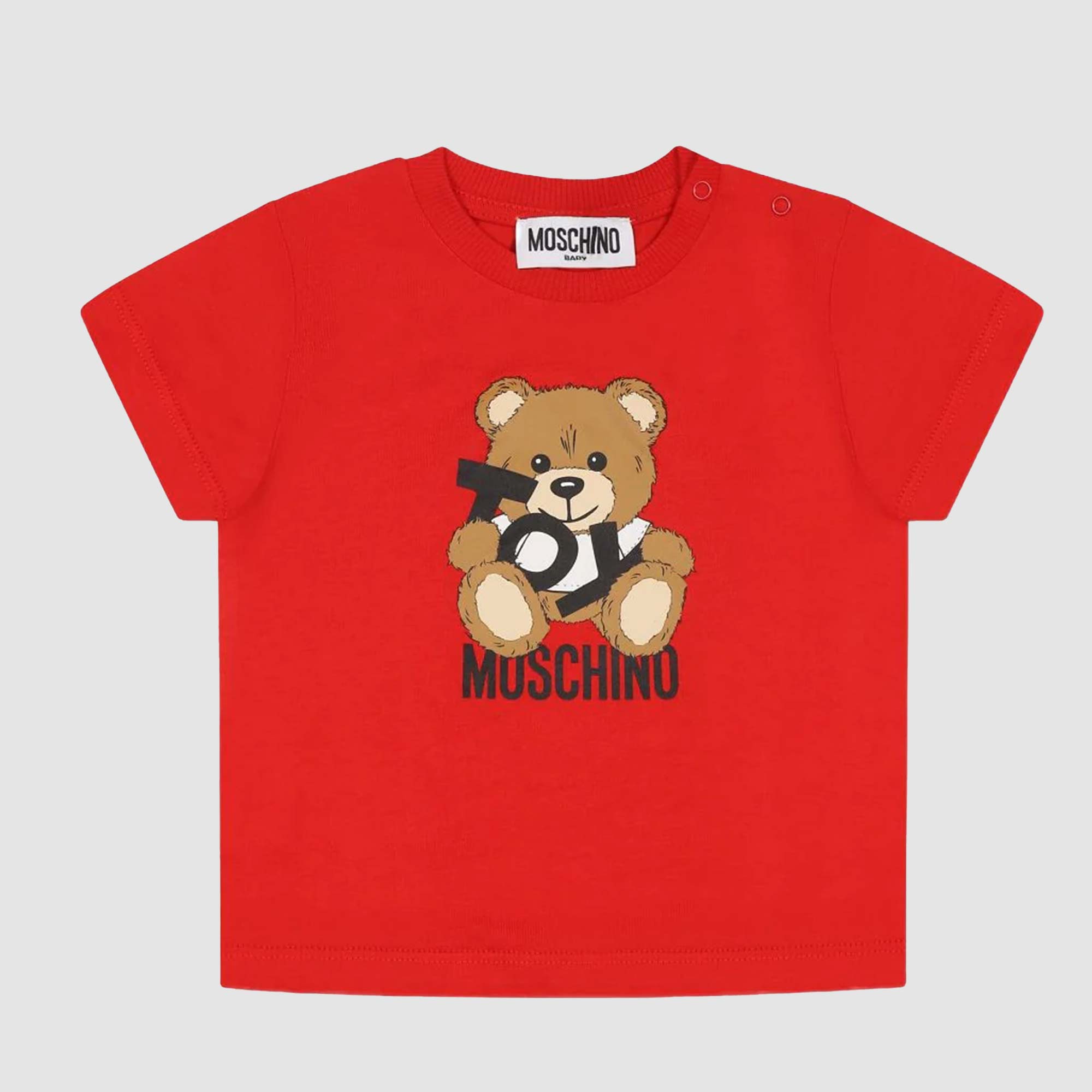 T-Shirt Rossa Firmata Moschino - annameglio.com abbigliamento moda
