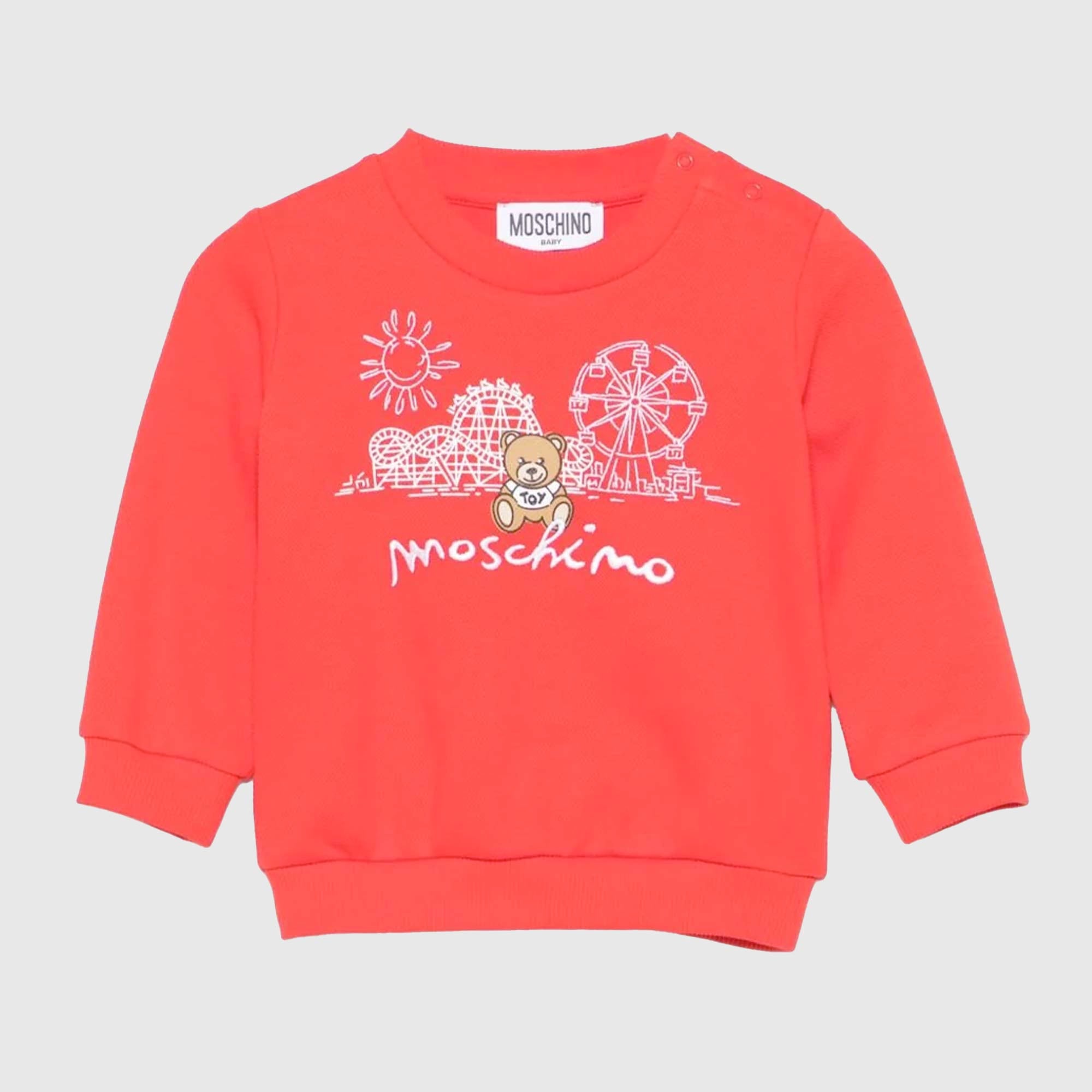 Felpa Rossa Firmata MOSCHINO - annameglio.com abbigliamento moda