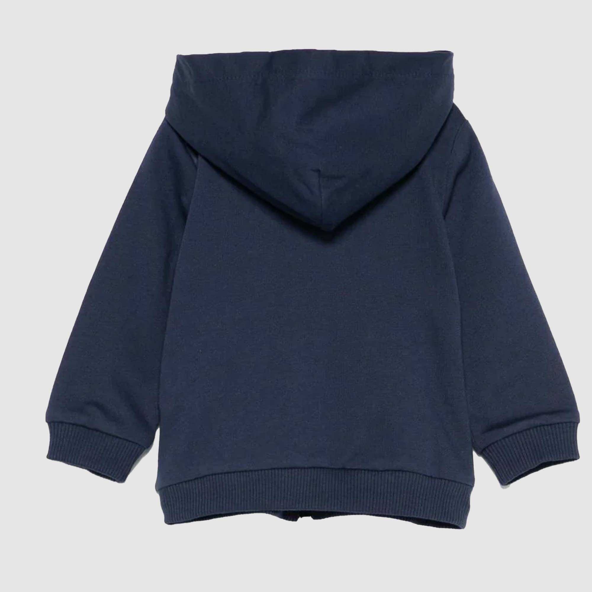 Felpa Blu Con Cappuccio Firmata MOSCHINO - annameglio.com abbigliamento moda