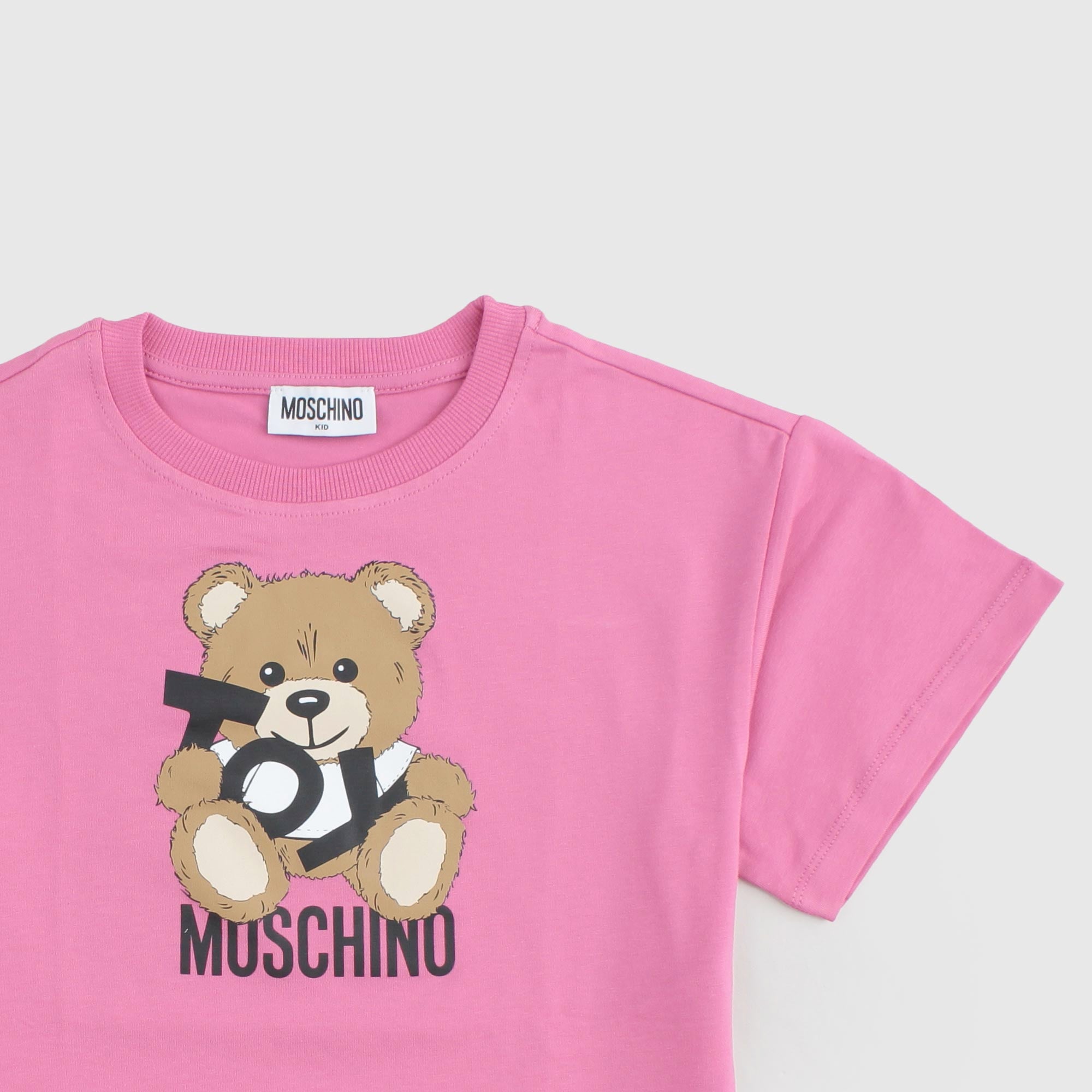 T-shirt Fucsia Firmata MOSCHINO - annameglio.com abbigliamento moda