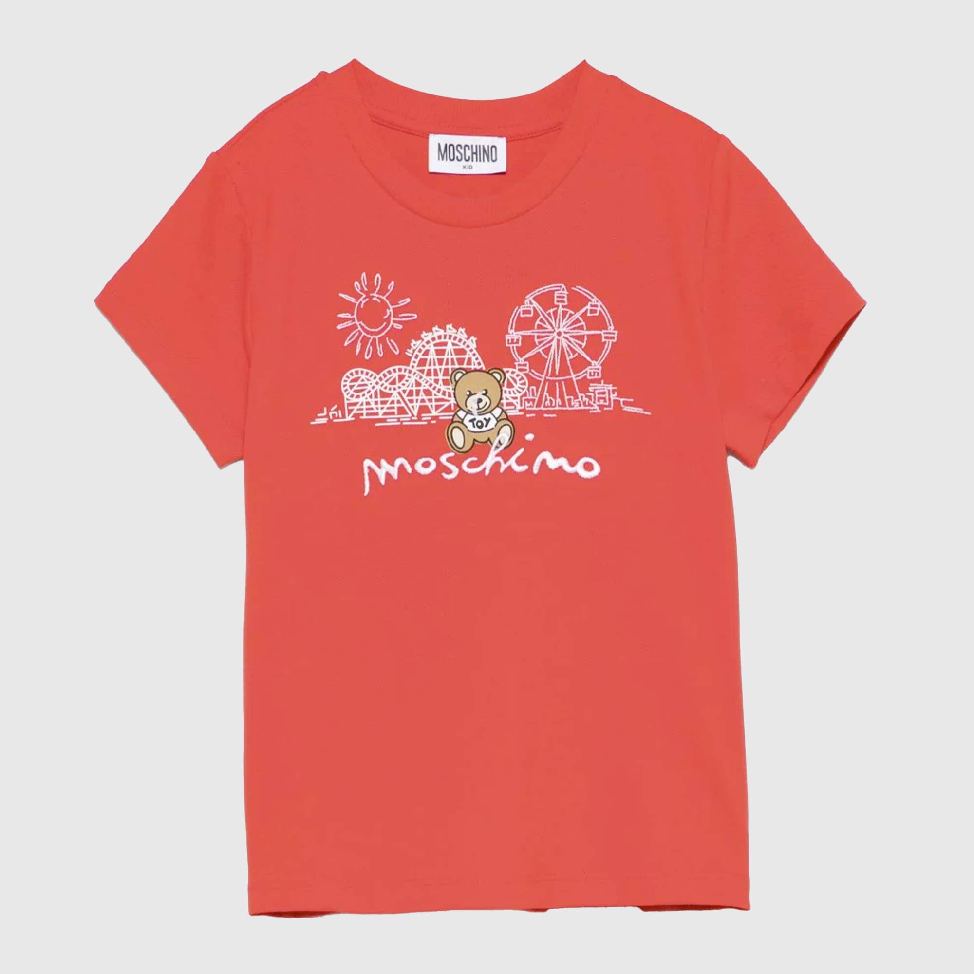 T-shirt Rossa Unisex Firmata MOSCHINO - annameglio.com abbigliamento moda