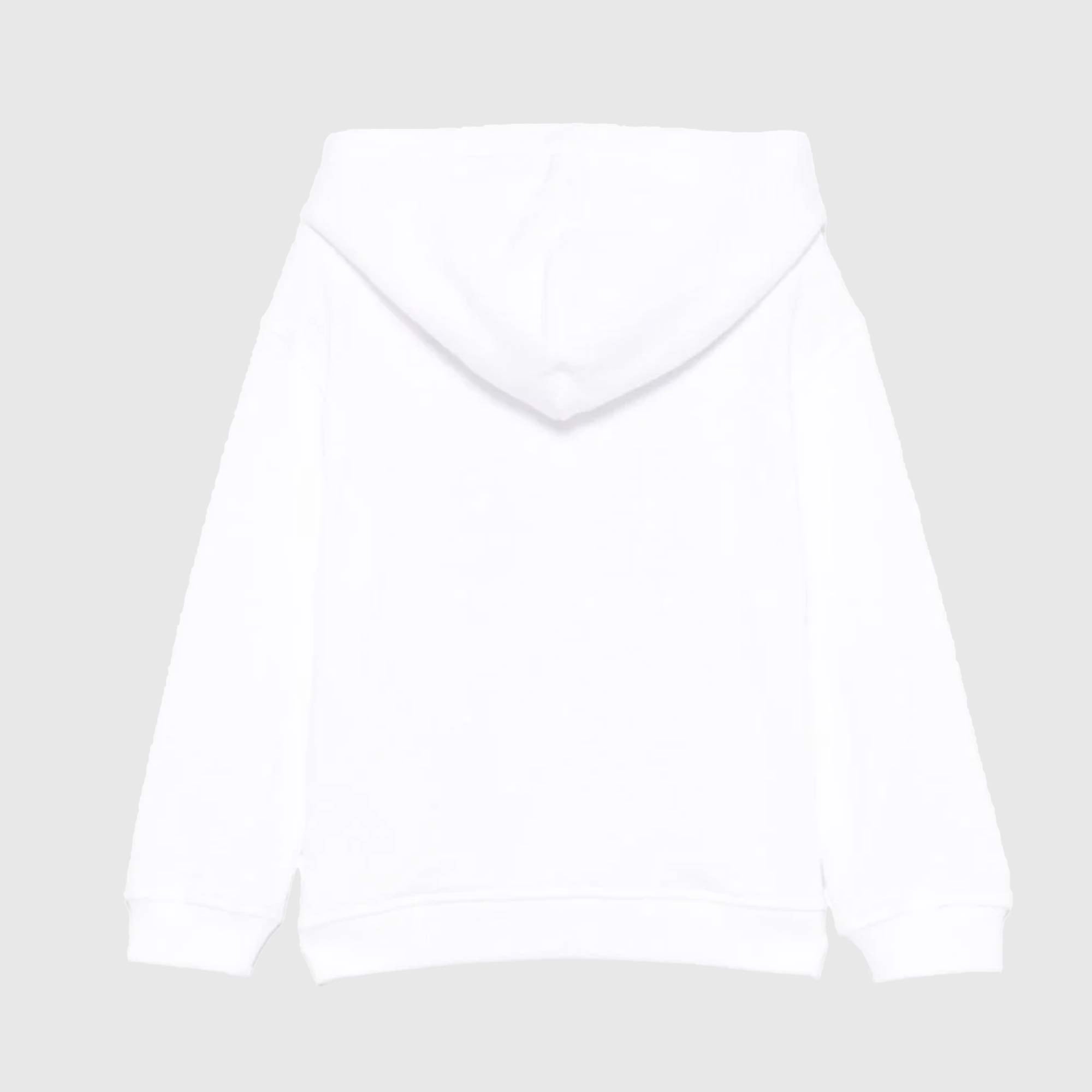 Felpa Bianca Con Cappuccio Firmata MOSCHINO - annameglio.com abbigliamento moda