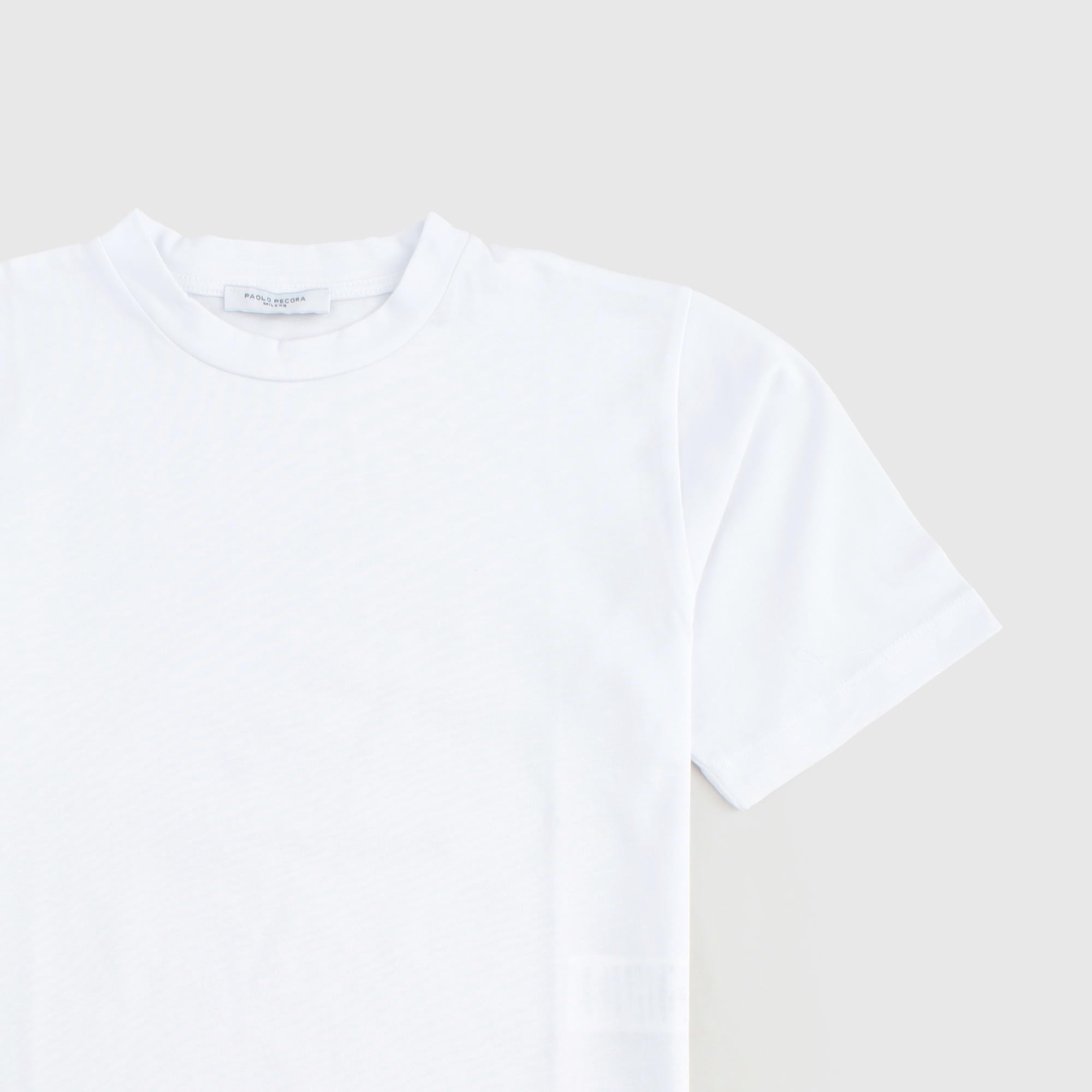 T-shirt Bianca Firmata PAOLO PECORA - annameglio.com abbigliamento moda
