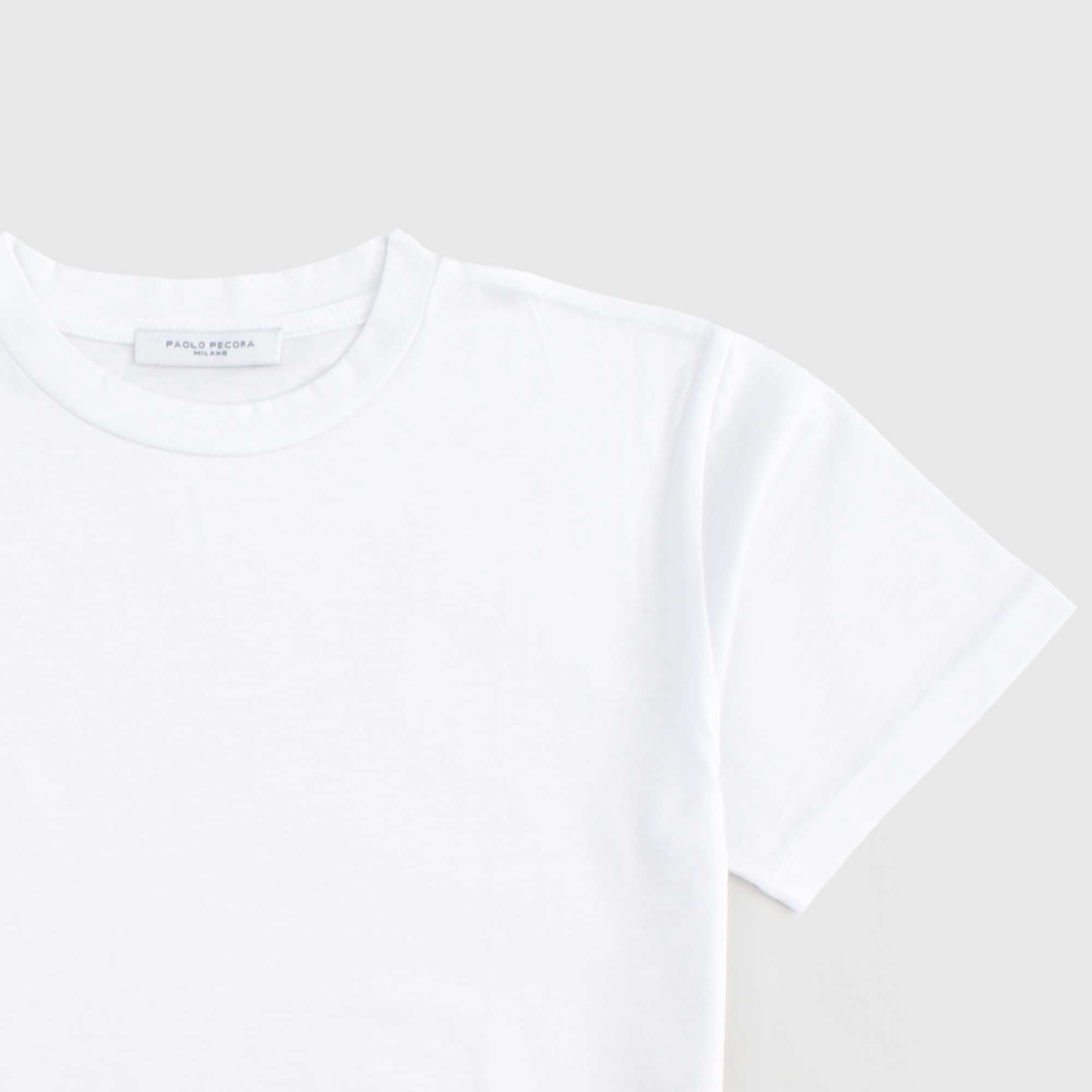 T-shirt Bianco Firmata PAOLO PECORA - annameglio.com abbigliamento moda
