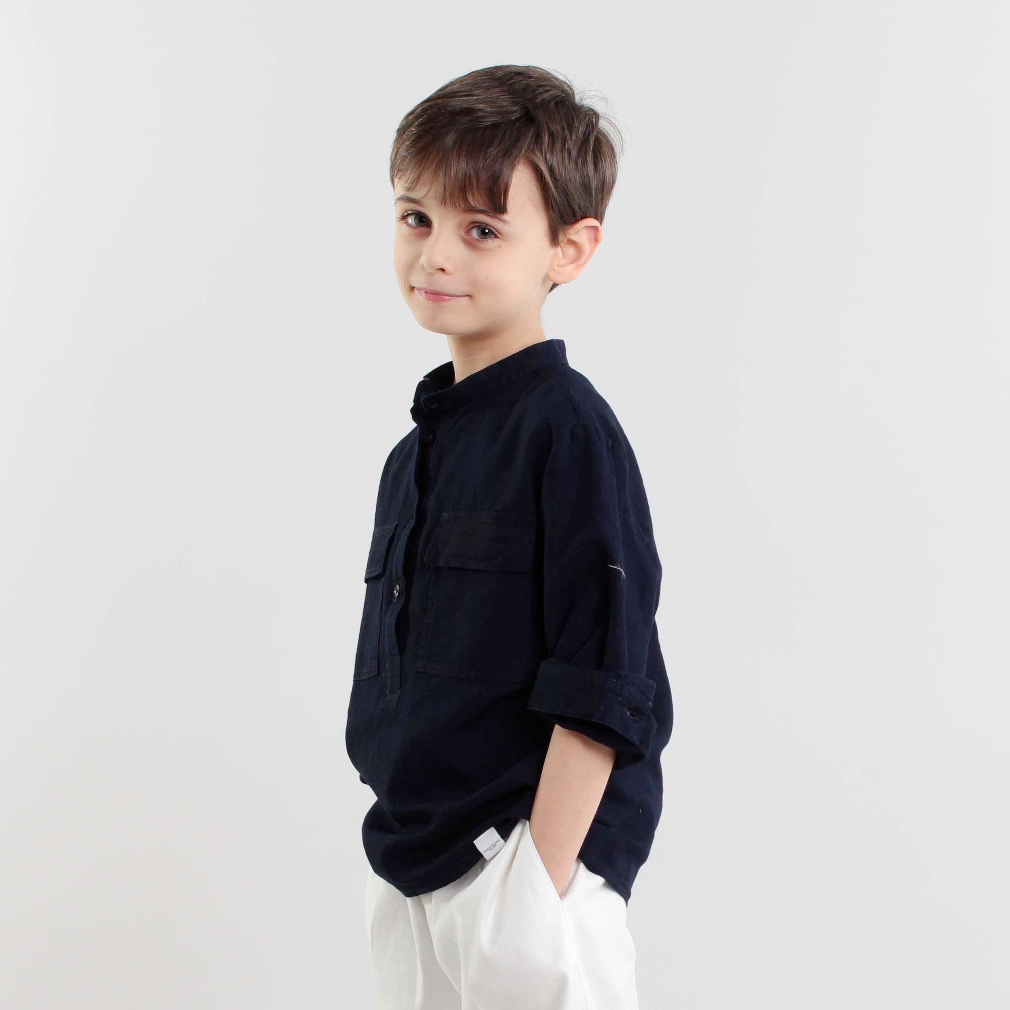 Camicia Nera In Lino Firmata Paolo Pecora - annameglio.com abbigliamento moda