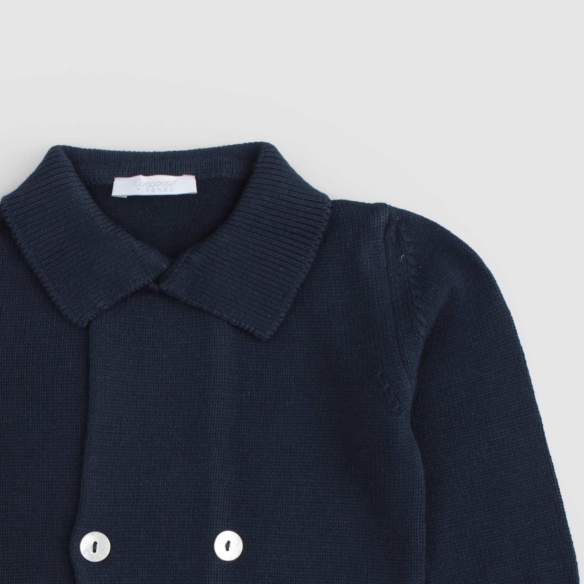 Cardigan Doppio Petto Blu Navy Firmato COCCODE' - annameglio.com abbigliamento moda