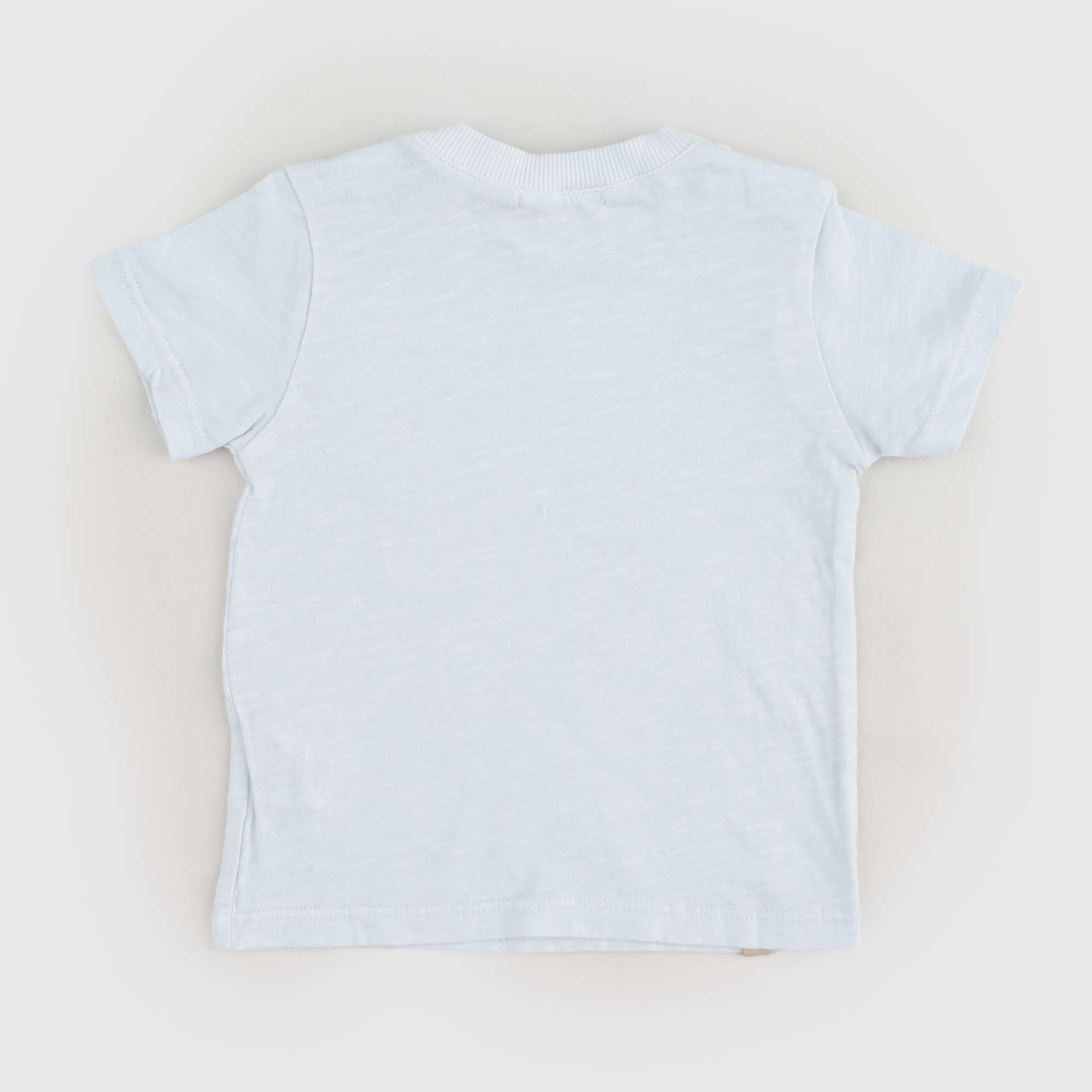 T-shirt Celeste Firmata ONE MORE IN THE FAMILY - annameglio.com abbigliamento moda