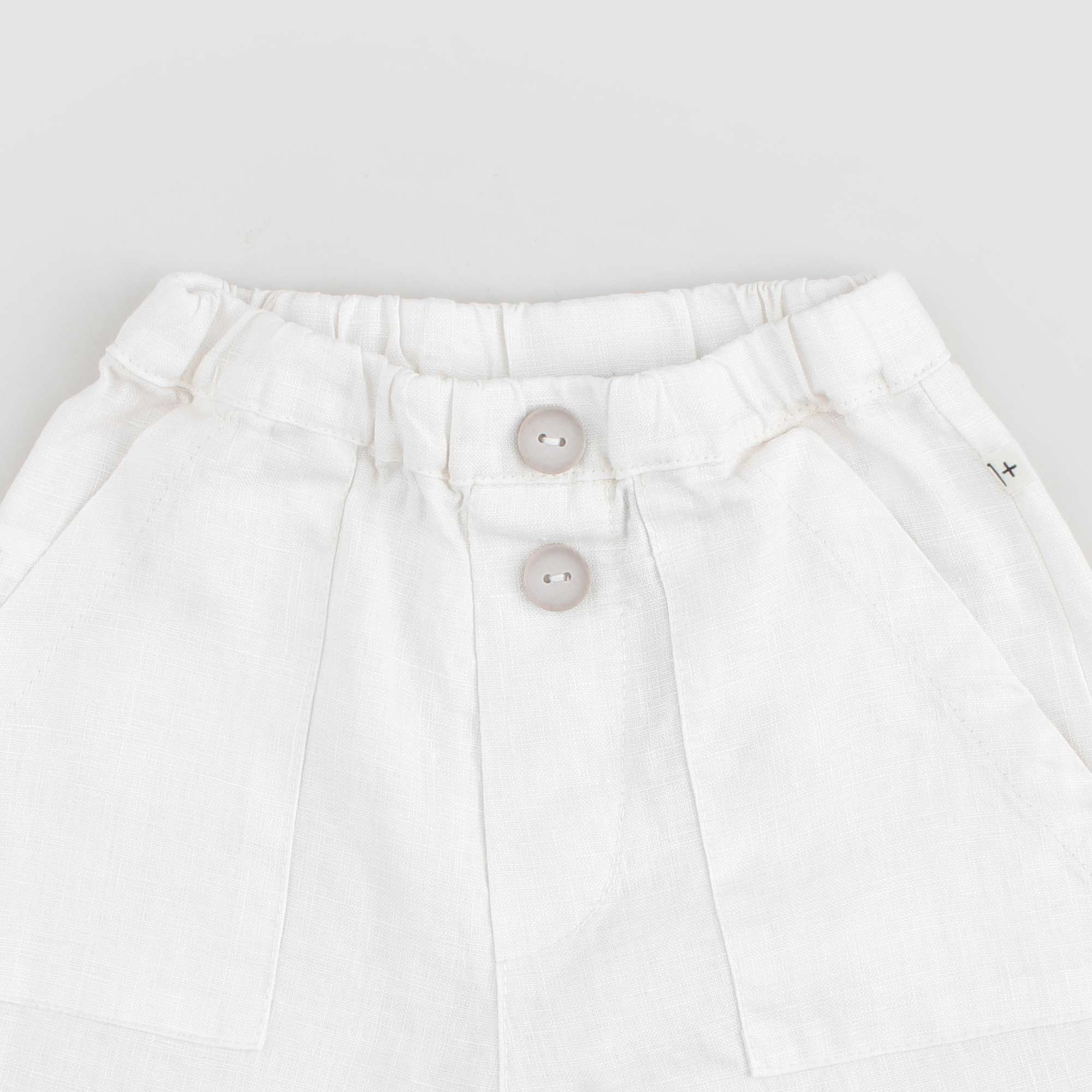 Bermuda puro lino bianco con tasche - annameglio.com abbigliamento moda