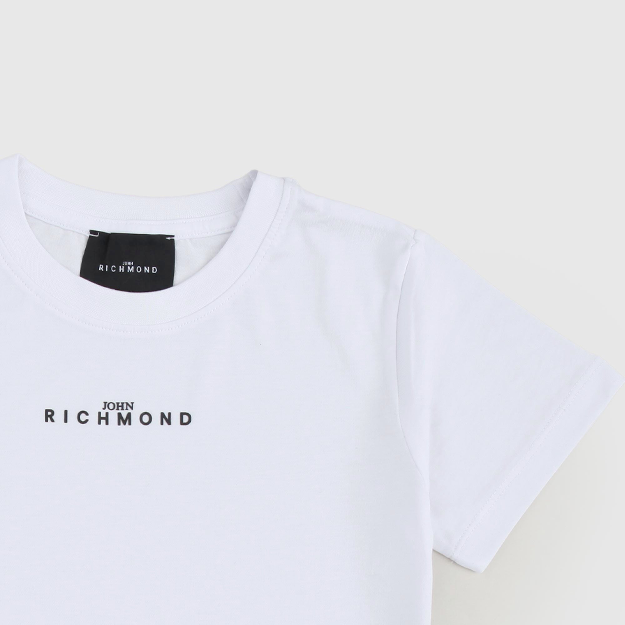 T-shirt Bianca Logo Minimal Firmata JOHN RICHMOND - annameglio.com abbigliamento moda