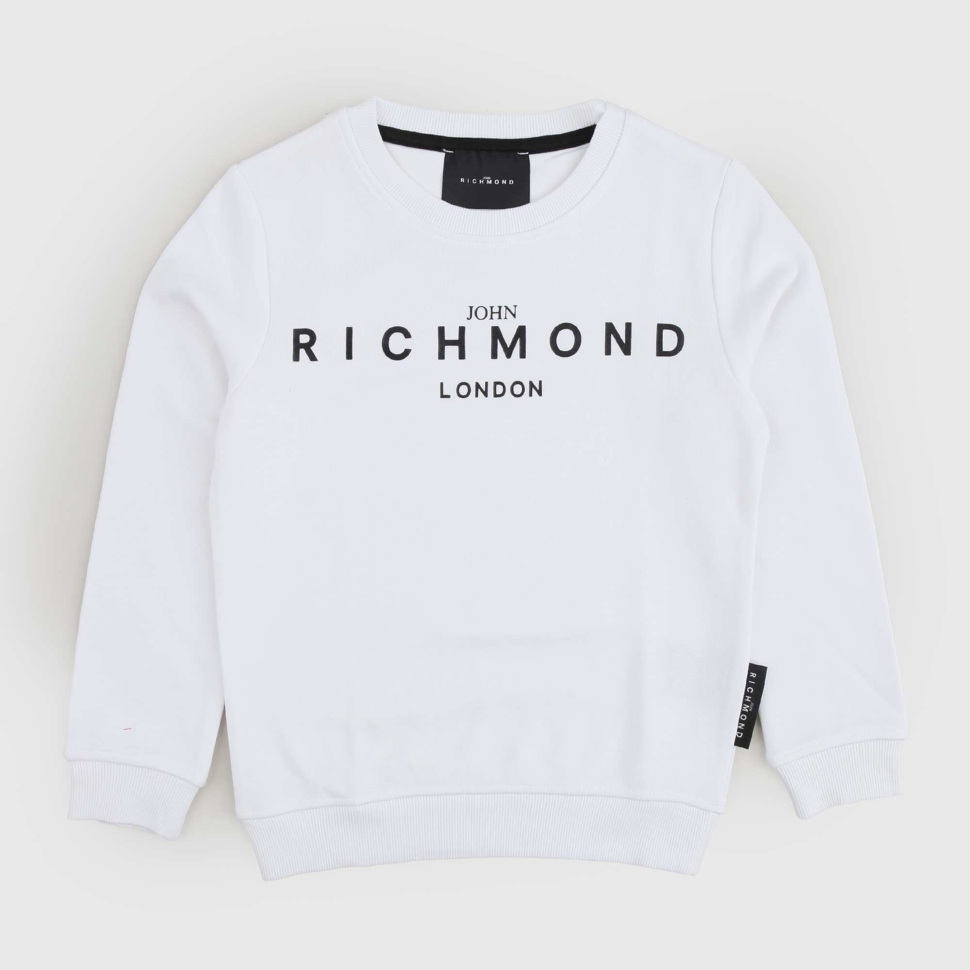 Felpa Bianca Con Logo Firmata JOHN RICHMOND - annameglio.com abbigliamento moda