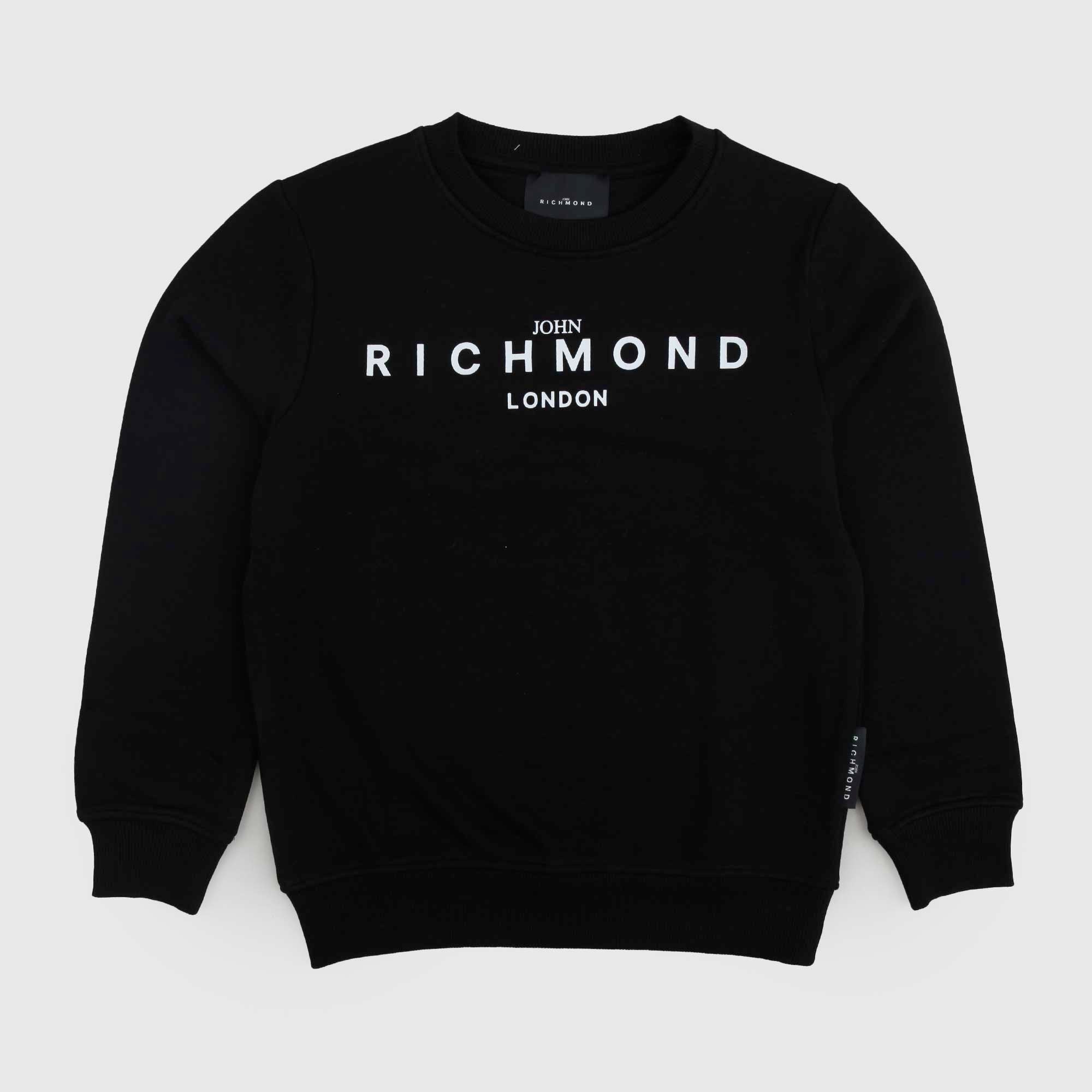 Felpa Nera Con Logo Firmata JOHN RICHMOND - annameglio.com abbigliamento moda