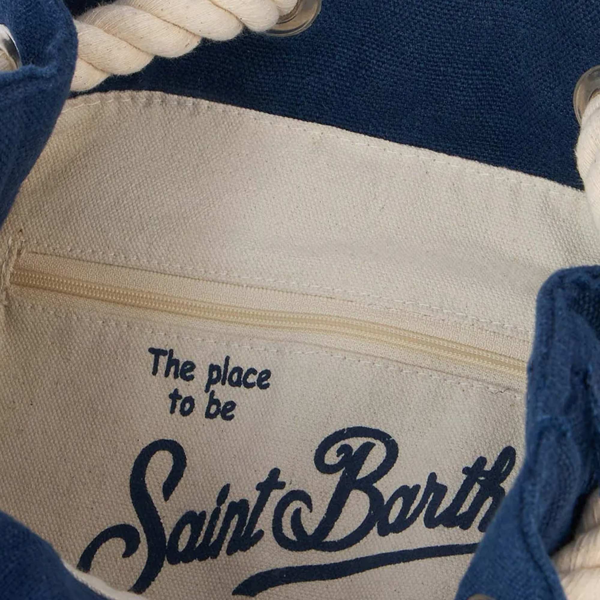 Sacca In Cotone Blu Firmata MC2 SAINT BARTH - annameglio.com abbigliamento moda