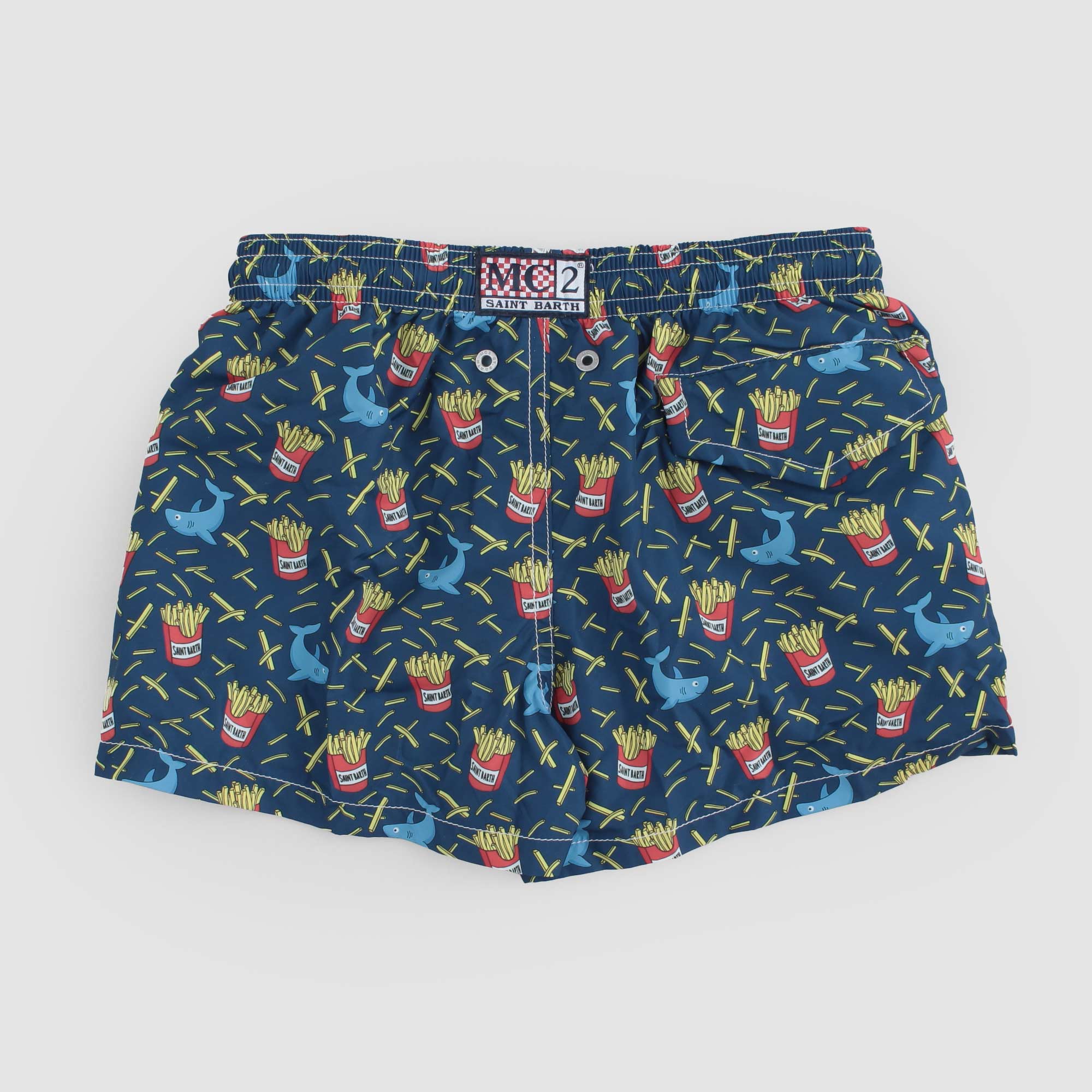 Costume Blu Con Stampe Firmato MC2 SAINT BARTH - annameglio.com abbigliamento moda