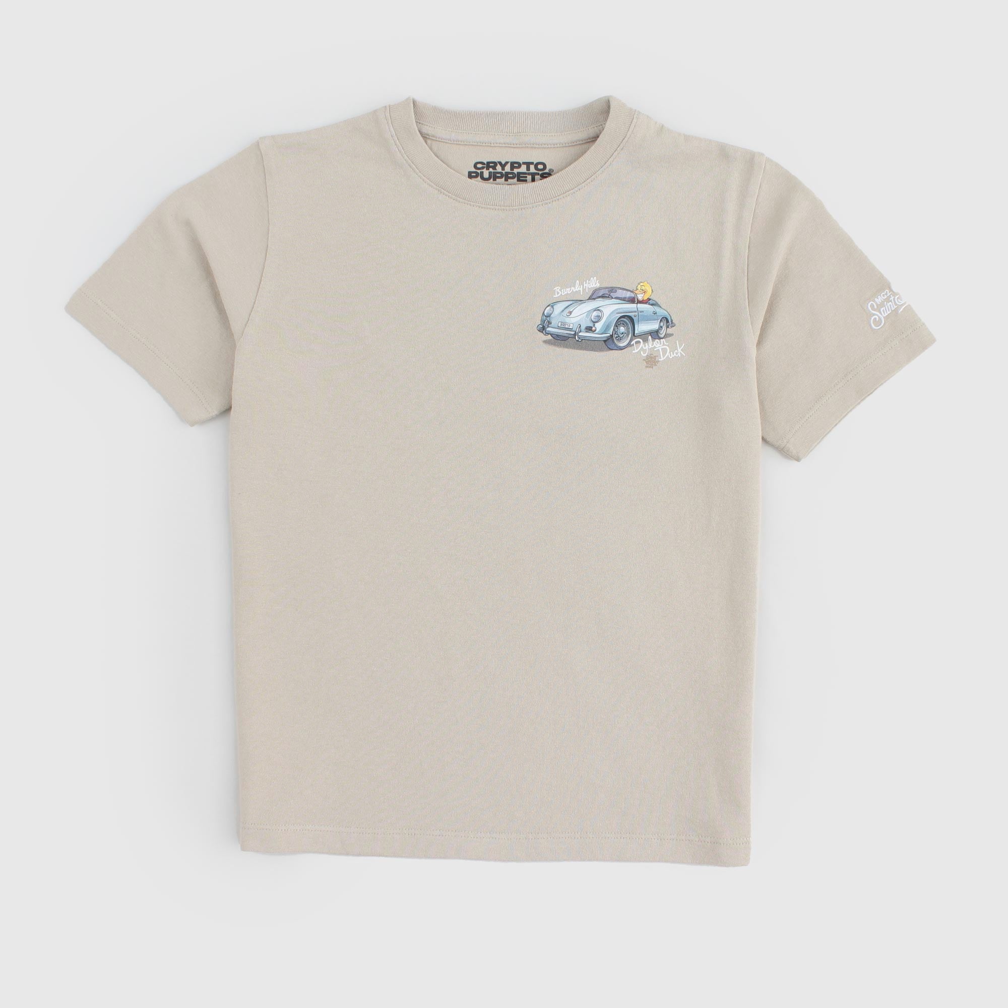 T-shirt Beige Firmata MC2 SAINT BARTH - annameglio.com abbigliamento moda