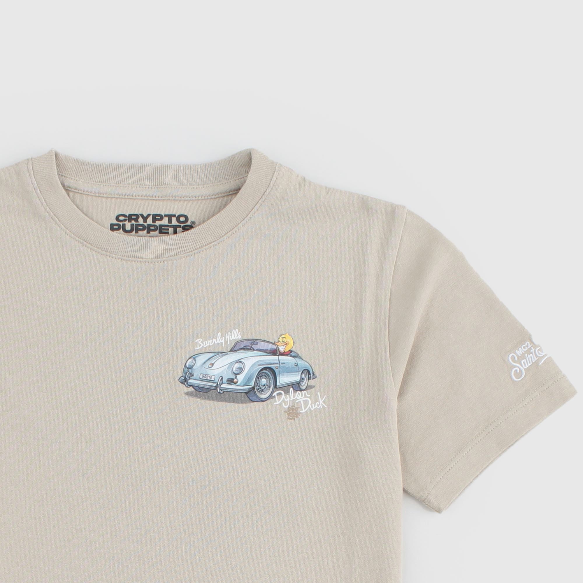 T-shirt Beige Firmata MC2 SAINT BARTH - annameglio.com abbigliamento moda