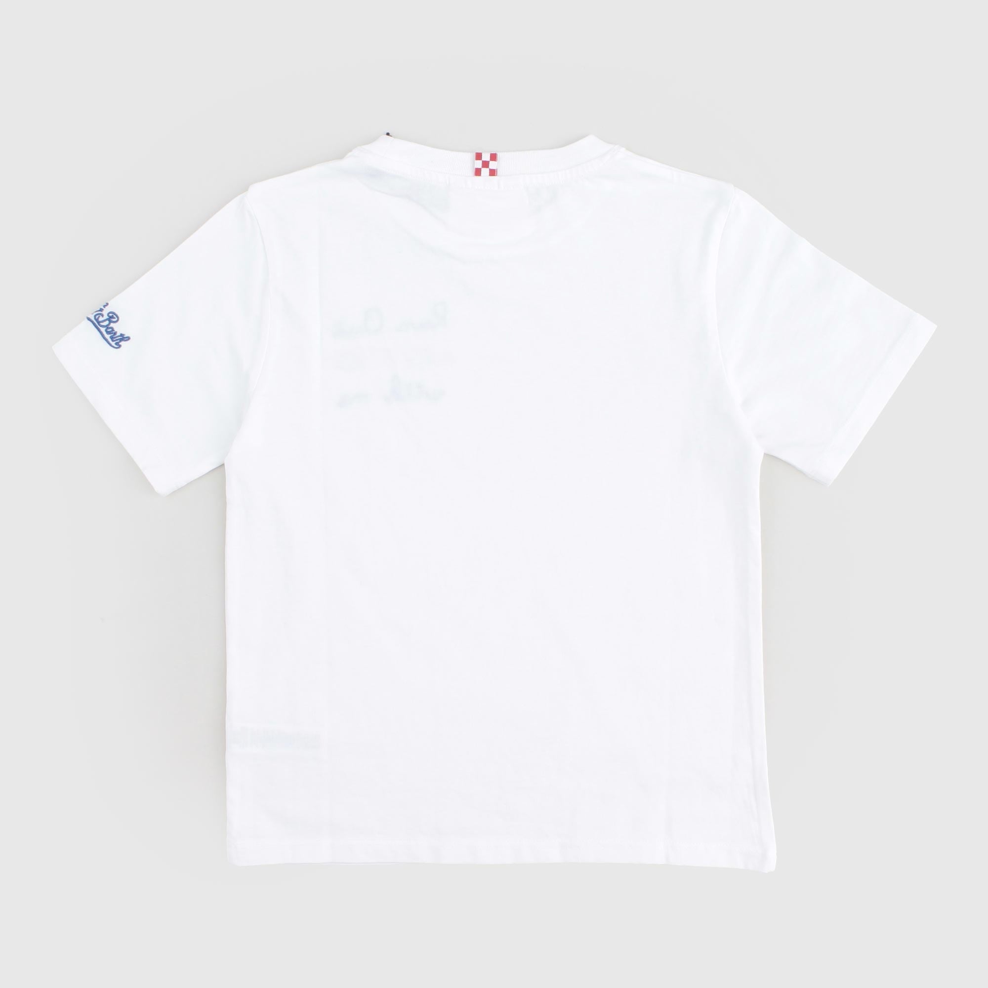 T-shirt Bianca Con Stampa Firmata MC2 SAINT BARTH - annameglio.com abbigliamento moda