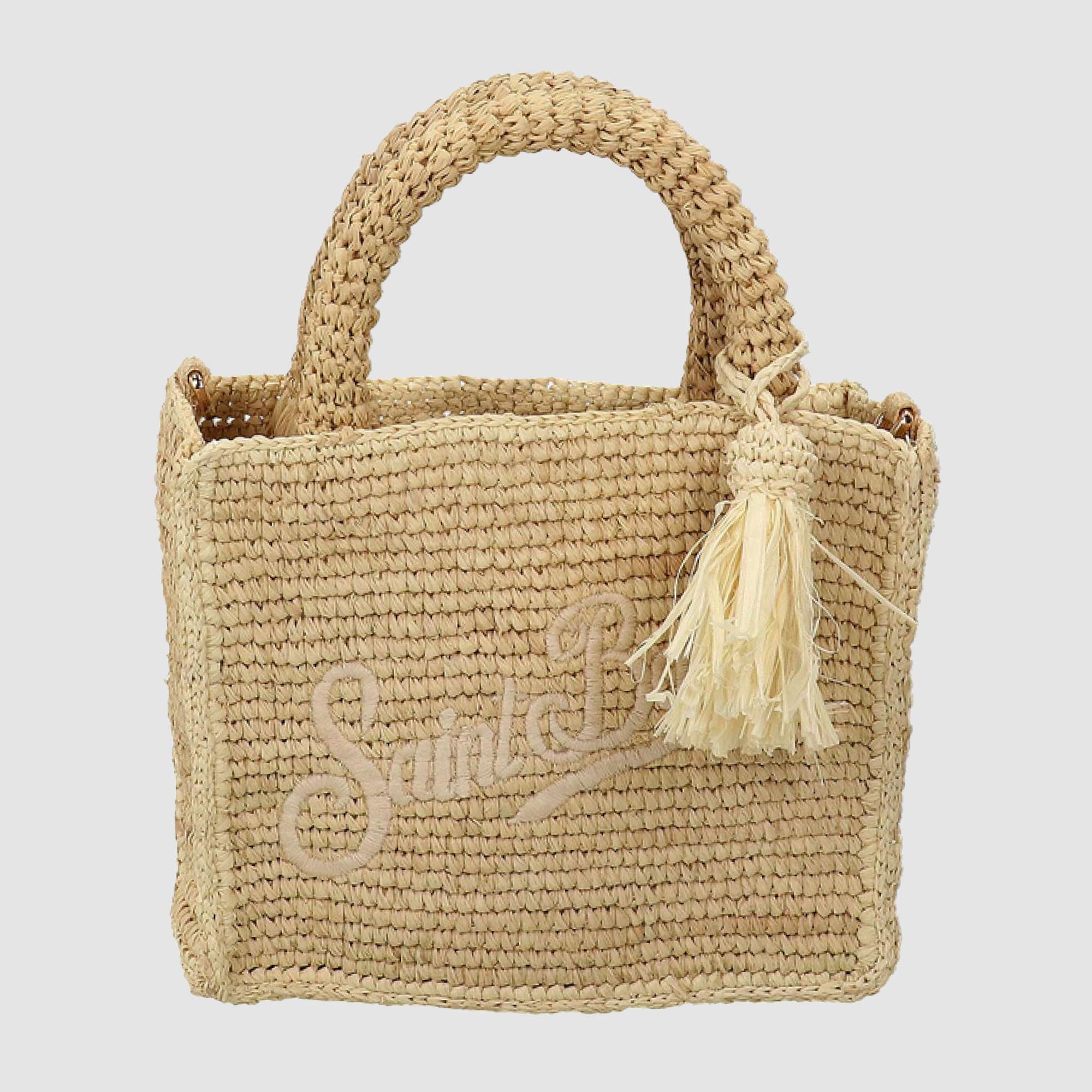 Borsa Vanity Mini Raffia Firmata MC2 SAINT BARTH - annameglio.com abbigliamento moda