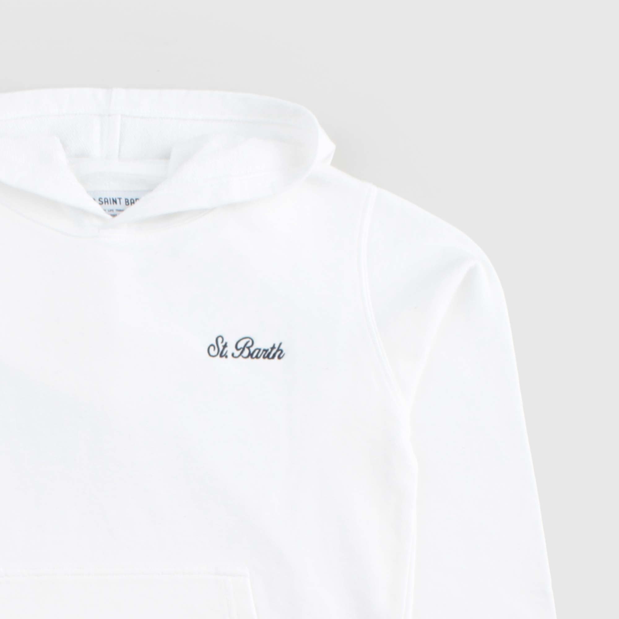 Felpa Bianca Con Cappuccio Firmata MC2 SAINT BARTH - annameglio.com abbigliamento moda