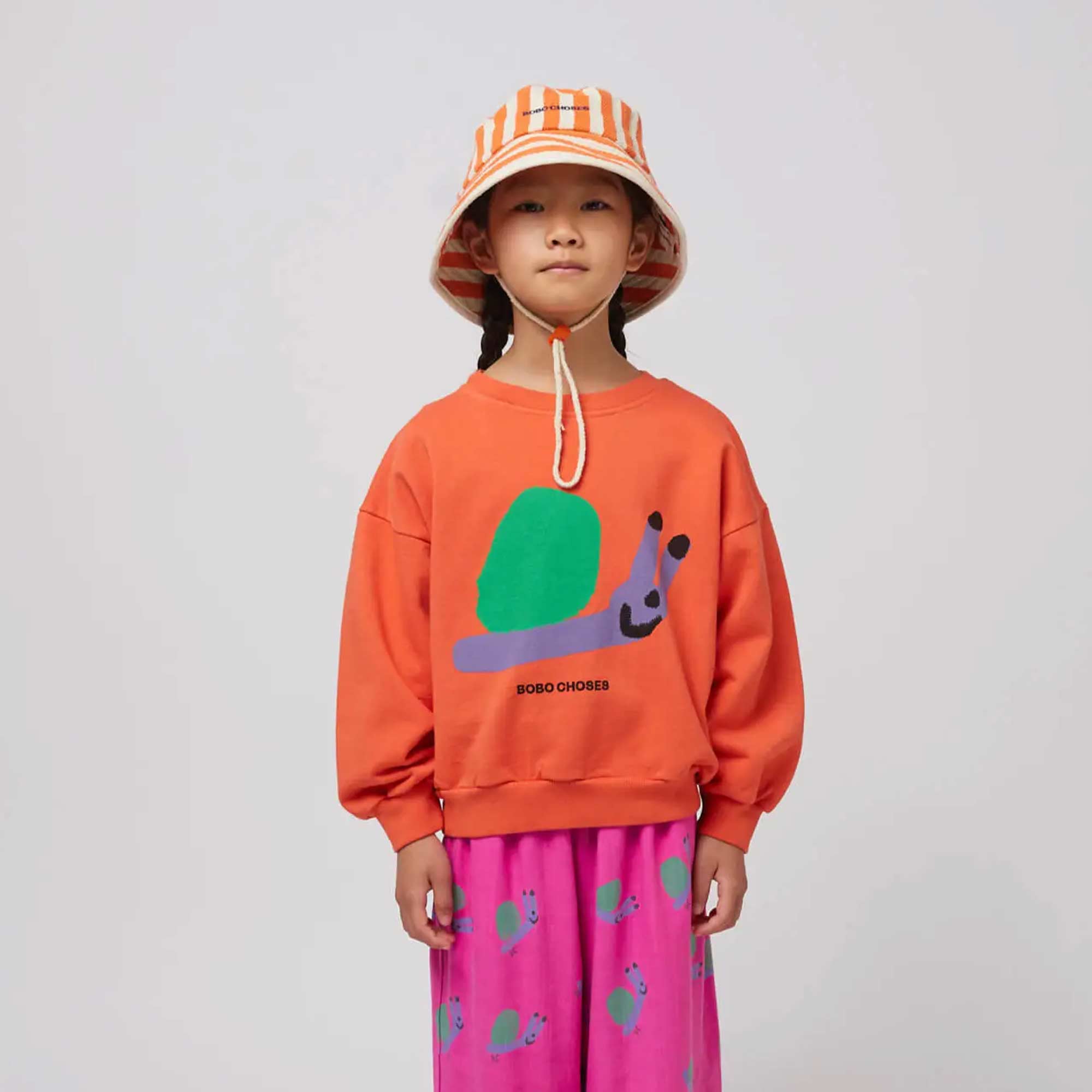 Felpa Arancione Con Lumaca Firmata BOBO CHOSES - annameglio.com abbigliamento moda
