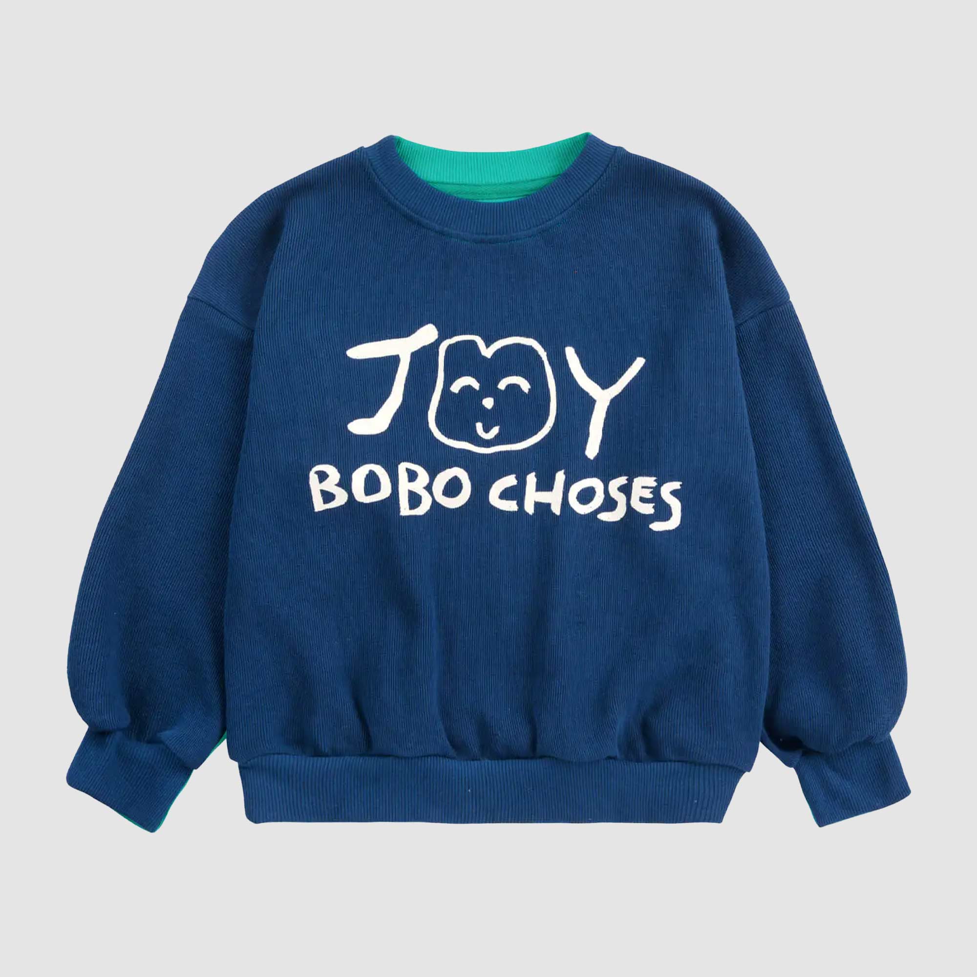Felpa Sorridente Blu Firmata BOBO CHOSES - annameglio.com abbigliamento moda