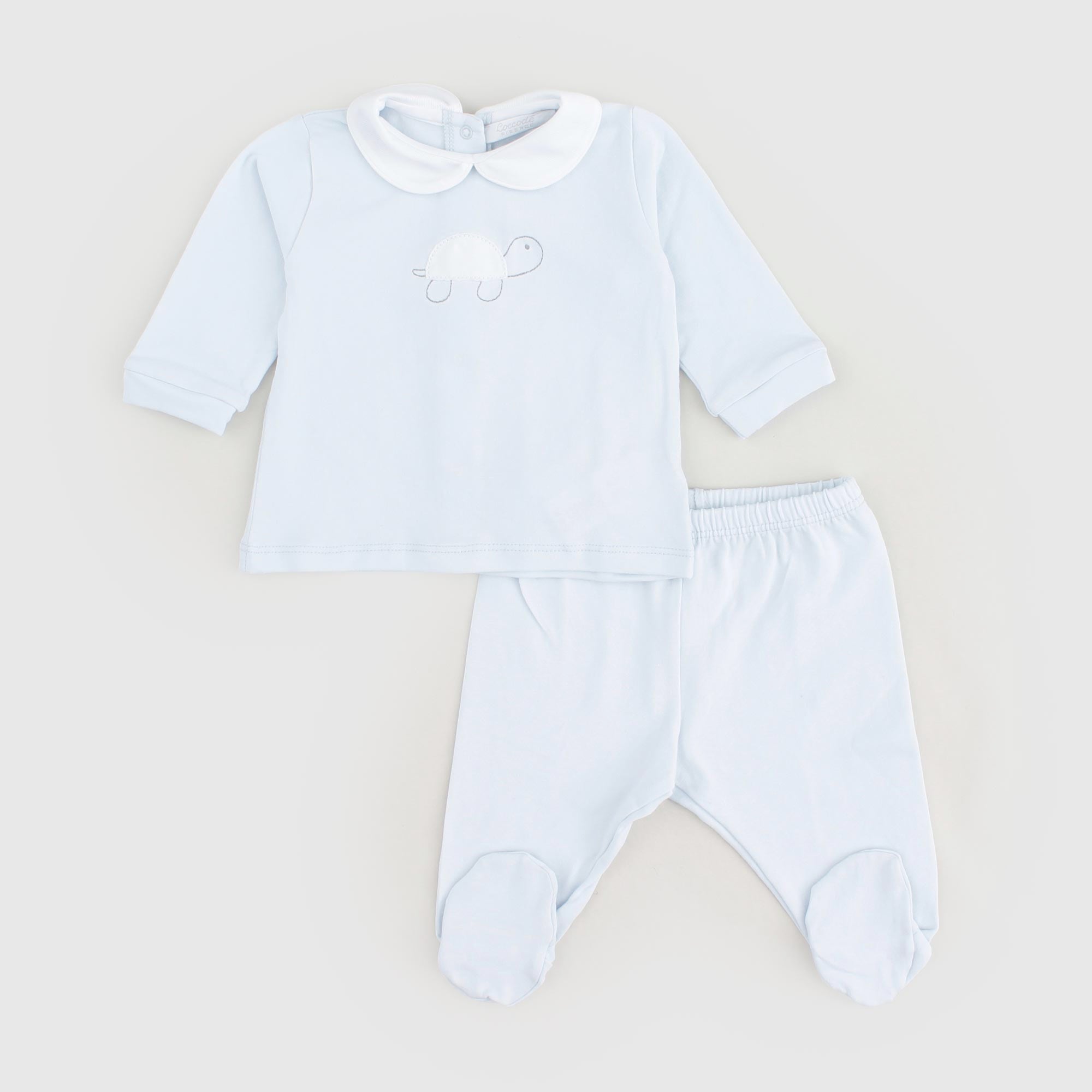 Tutina Celeste Con Orsi Due Pezzi Firmata COCCODE' - annameglio.com abbigliamento moda