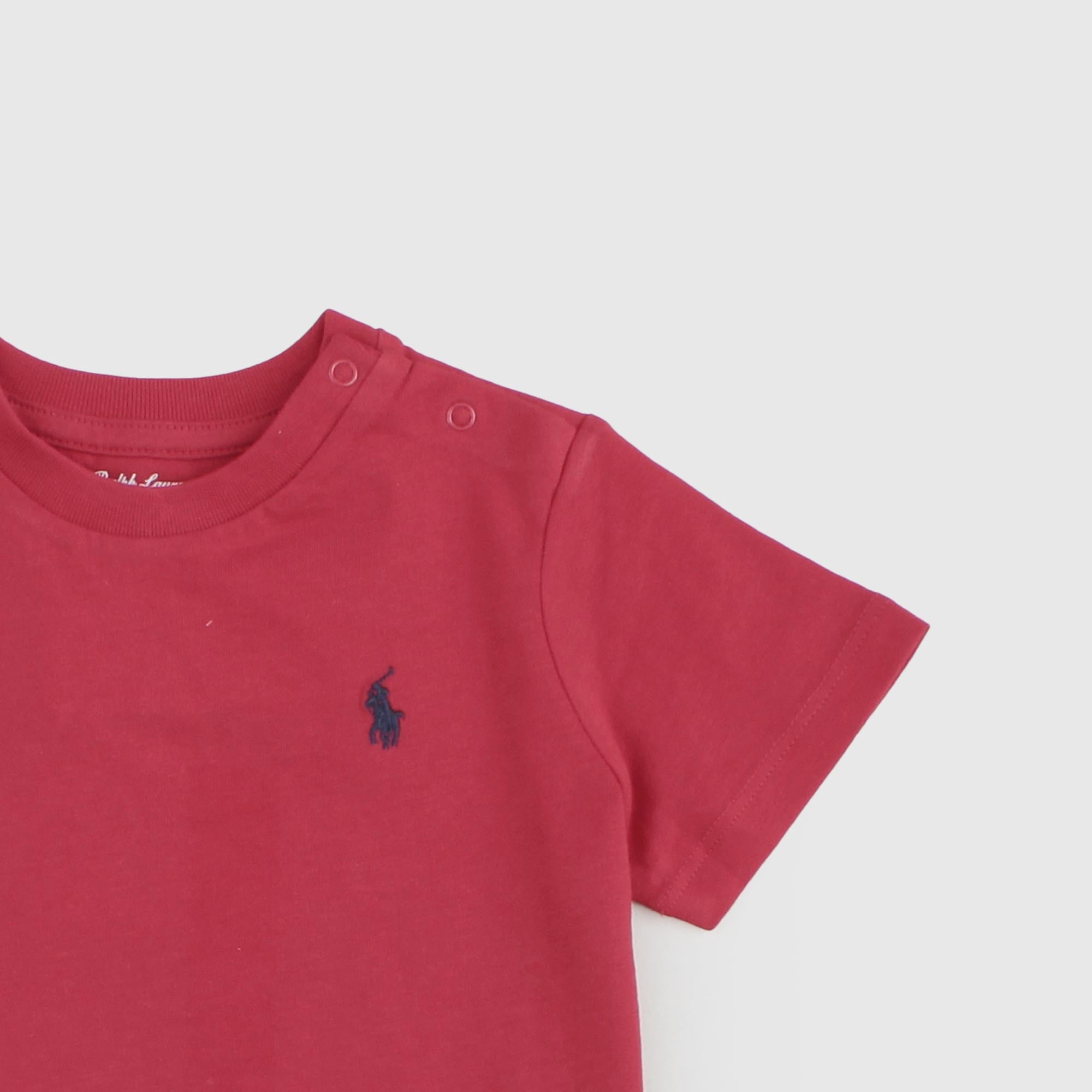 T-Shirt Rossa Con Pony Blu Firmata RALPH LAUREN - annameglio.com abbigliamento moda