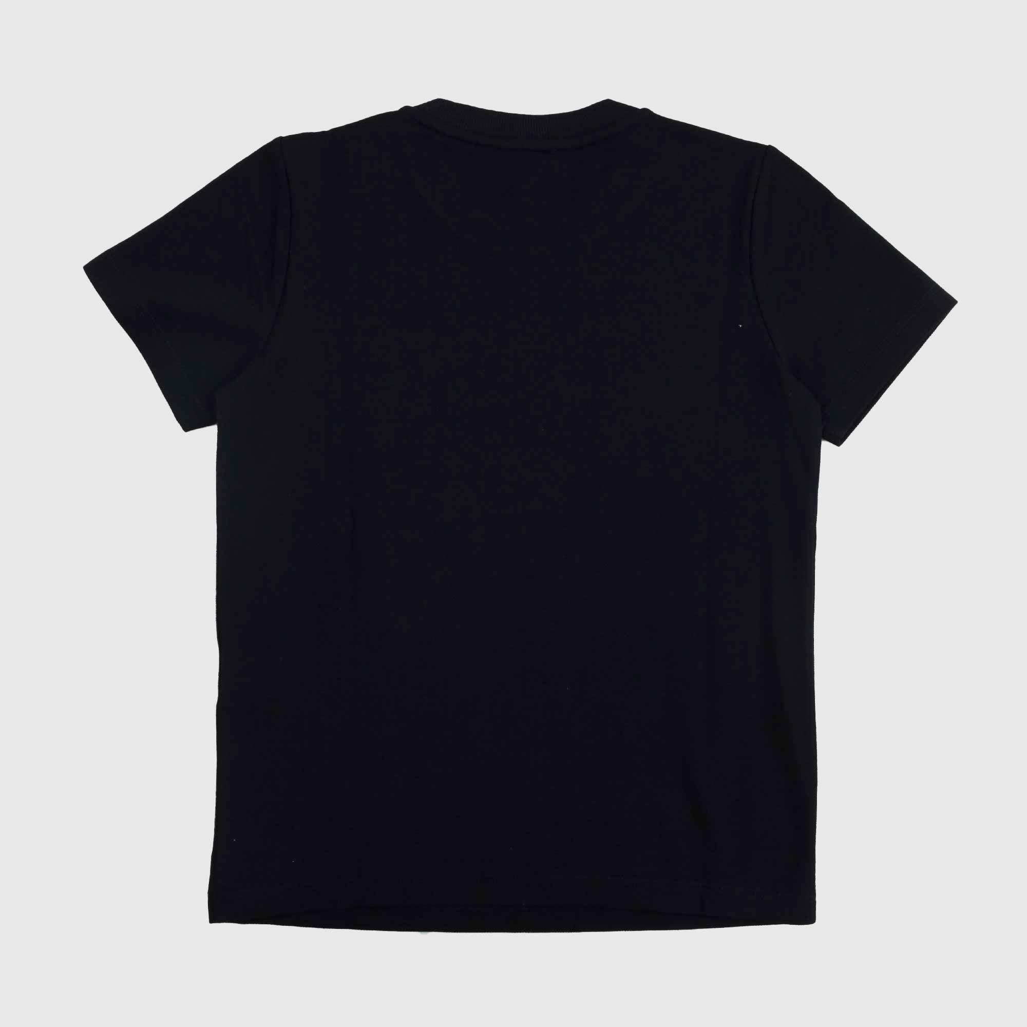 T-shirt Nera Logo Gommato Firmata ARMANI JUNIOR - annameglio.com abbigliamento moda