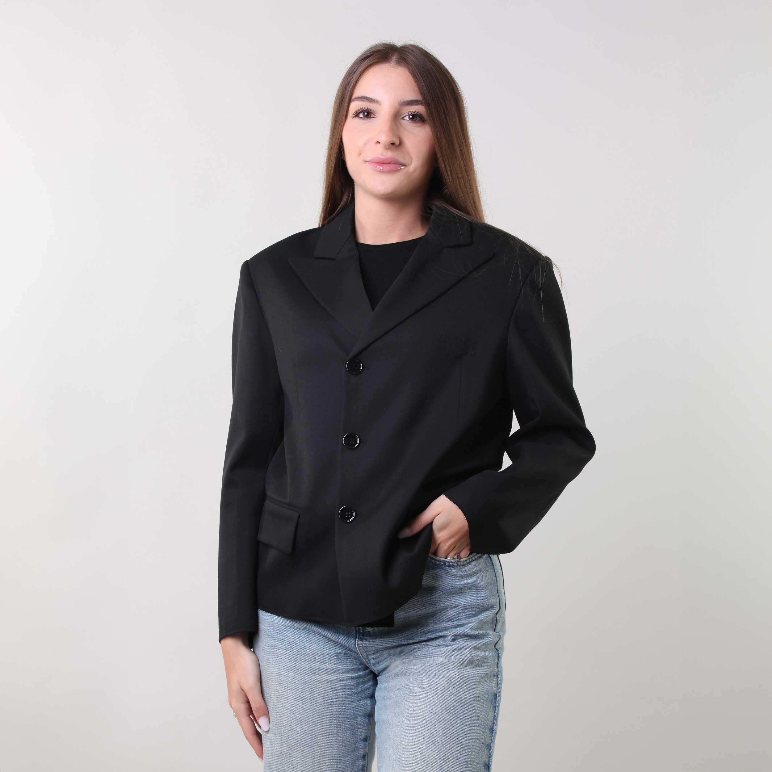 Giacca Blazer Nera Firmata MM6 MAISON MARGIELA - annameglio.com abbigliamento moda