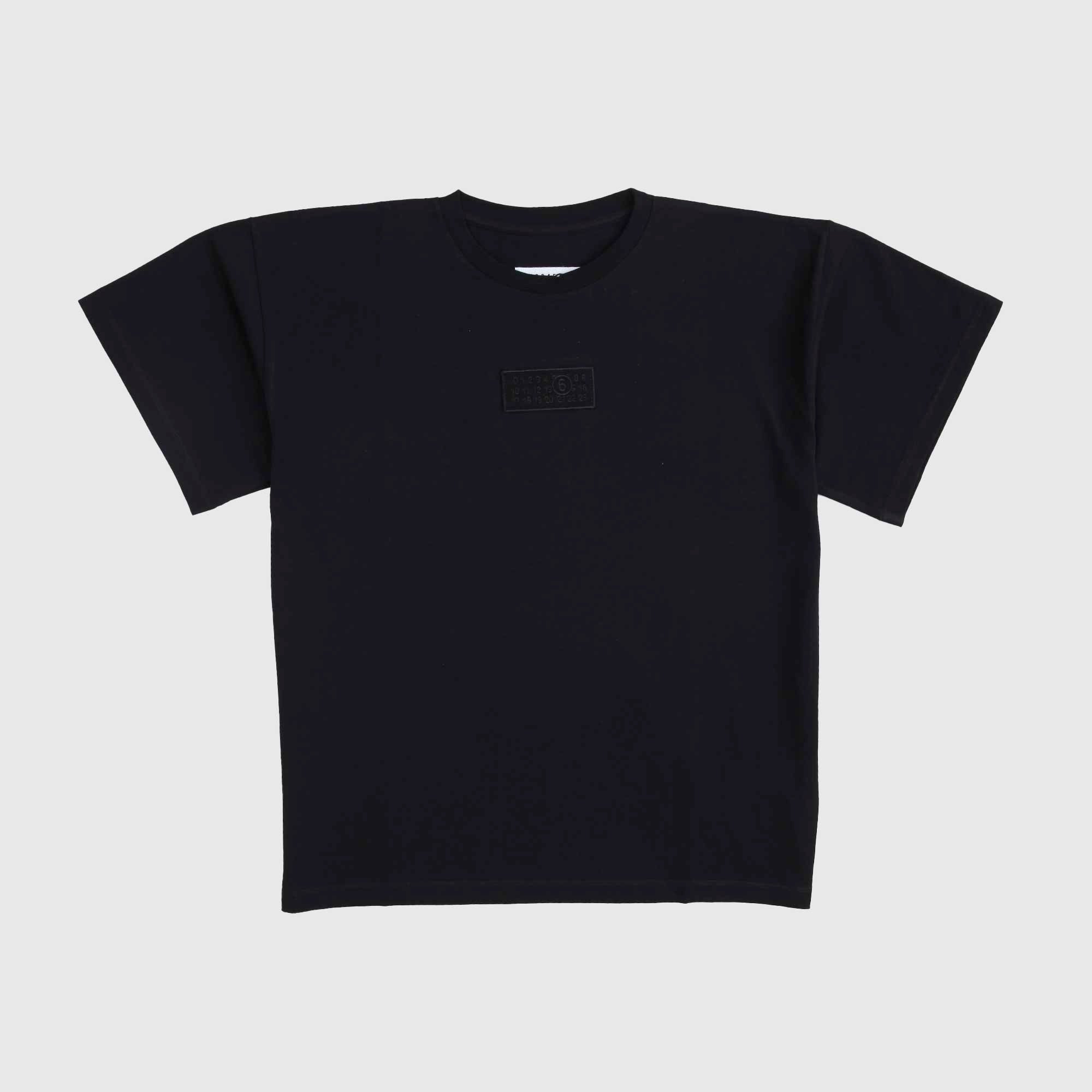 T-shirt Nera E Ricamo Firmata MM6 MAISON MARGIELA - annameglio.com abbigliamento moda