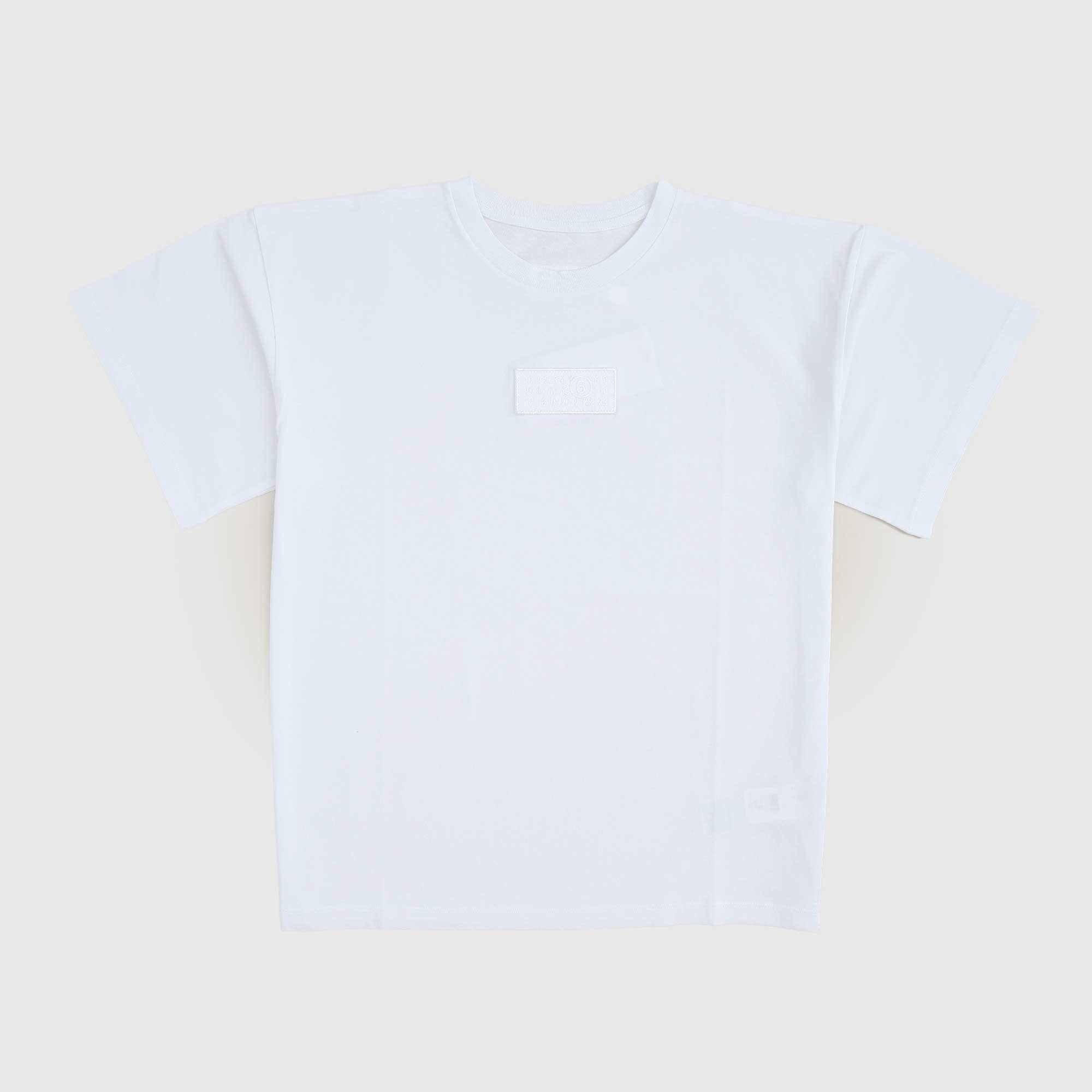 T-shirt Bianca E Logo Firmata MM6 MAISON MARGIELA - annameglio.com abbigliamento moda