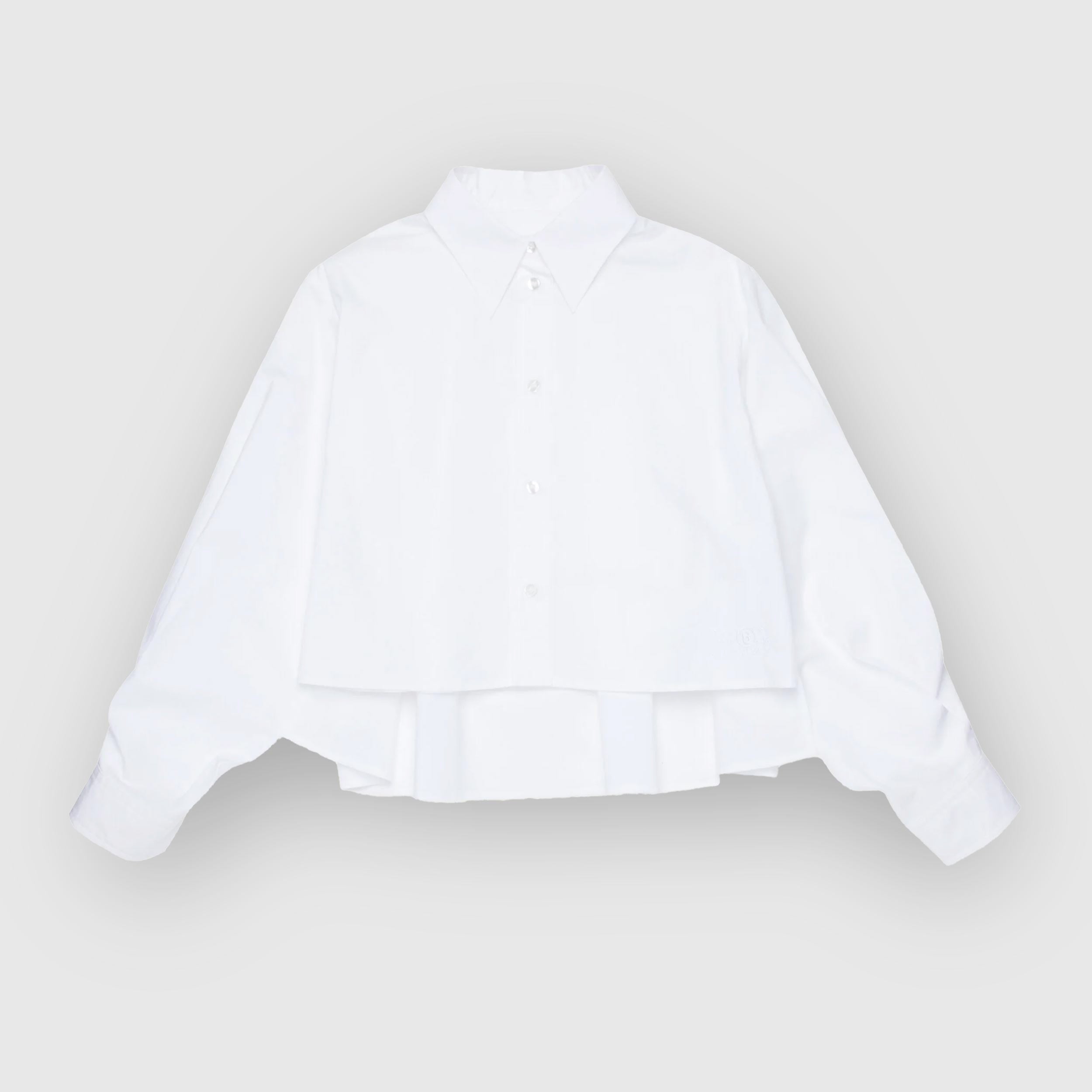 Camicia Cropped In Popeline Firmata MM6 - annameglio.com abbigliamento moda