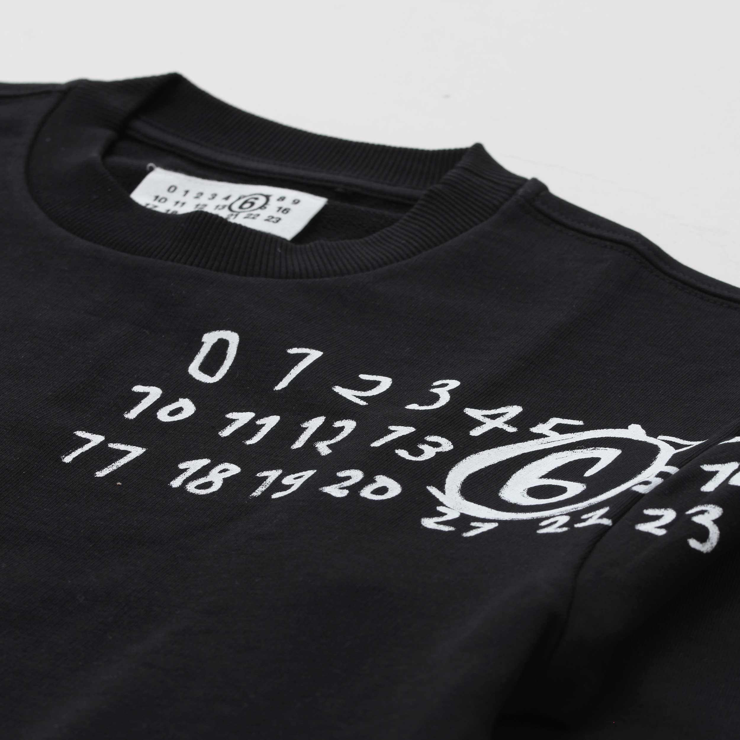 Felpa Nera Con Logo Numeral Firmata Mm6 - annameglio.com abbigliamento moda