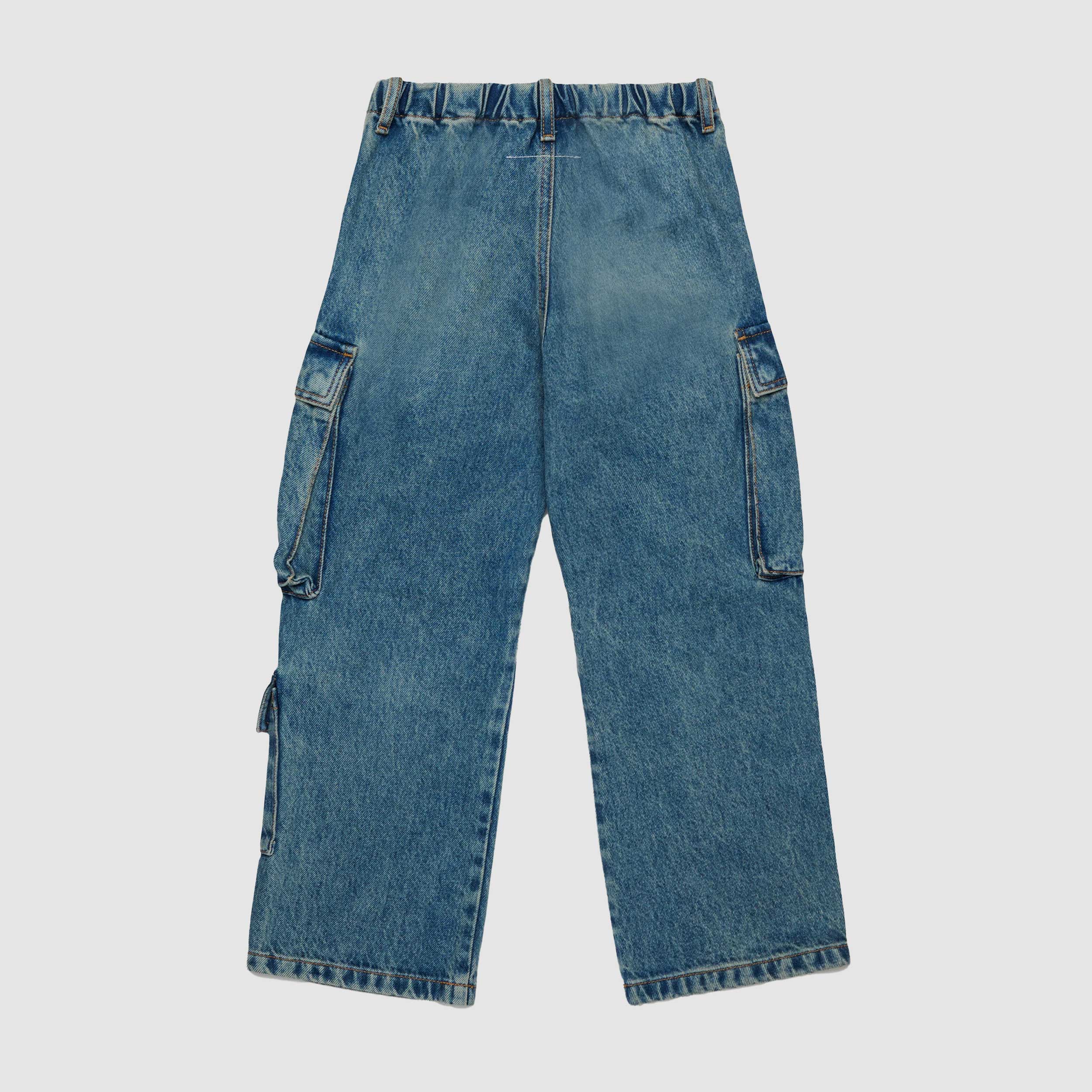 Jeans Cargo Blu Sfumato Firmato MM6 - annameglio.com abbigliamento moda