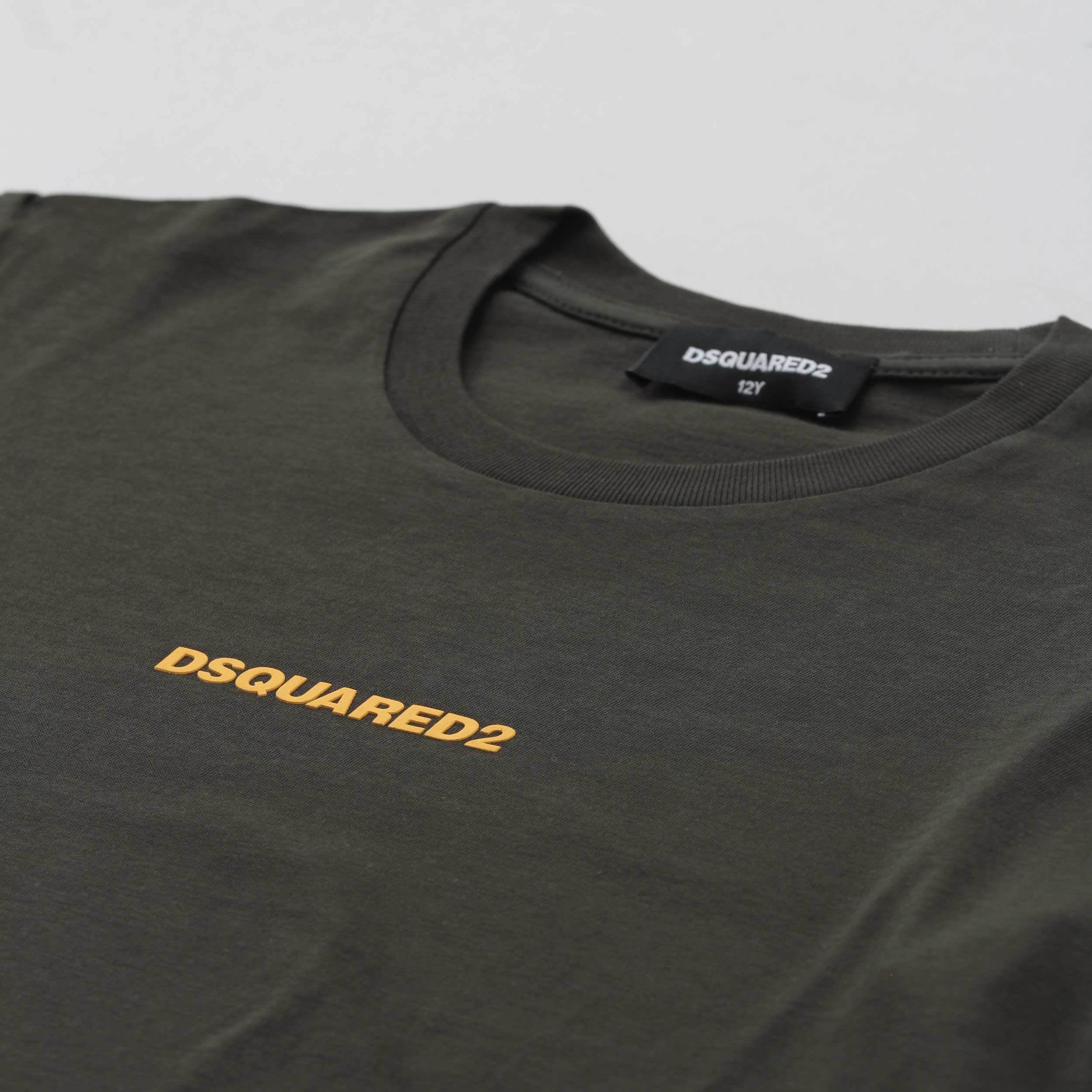 T-shirt Verde Con Logo Giallo Firmata DSQUARED2 - annameglio.com abbigliamento moda