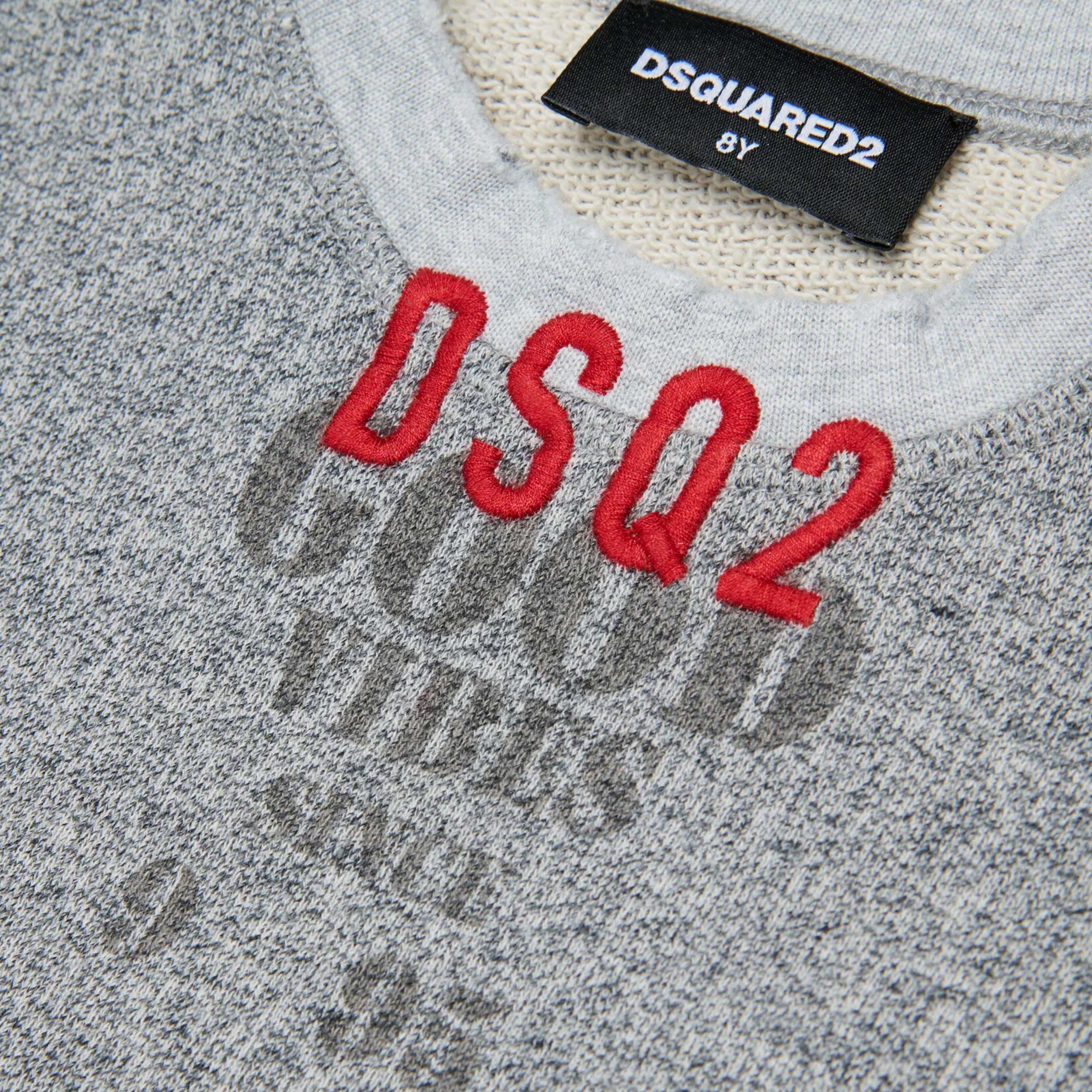 Felpa Girocollo Grigia Firmata DSQUARED2 - annameglio.com abbigliamento moda