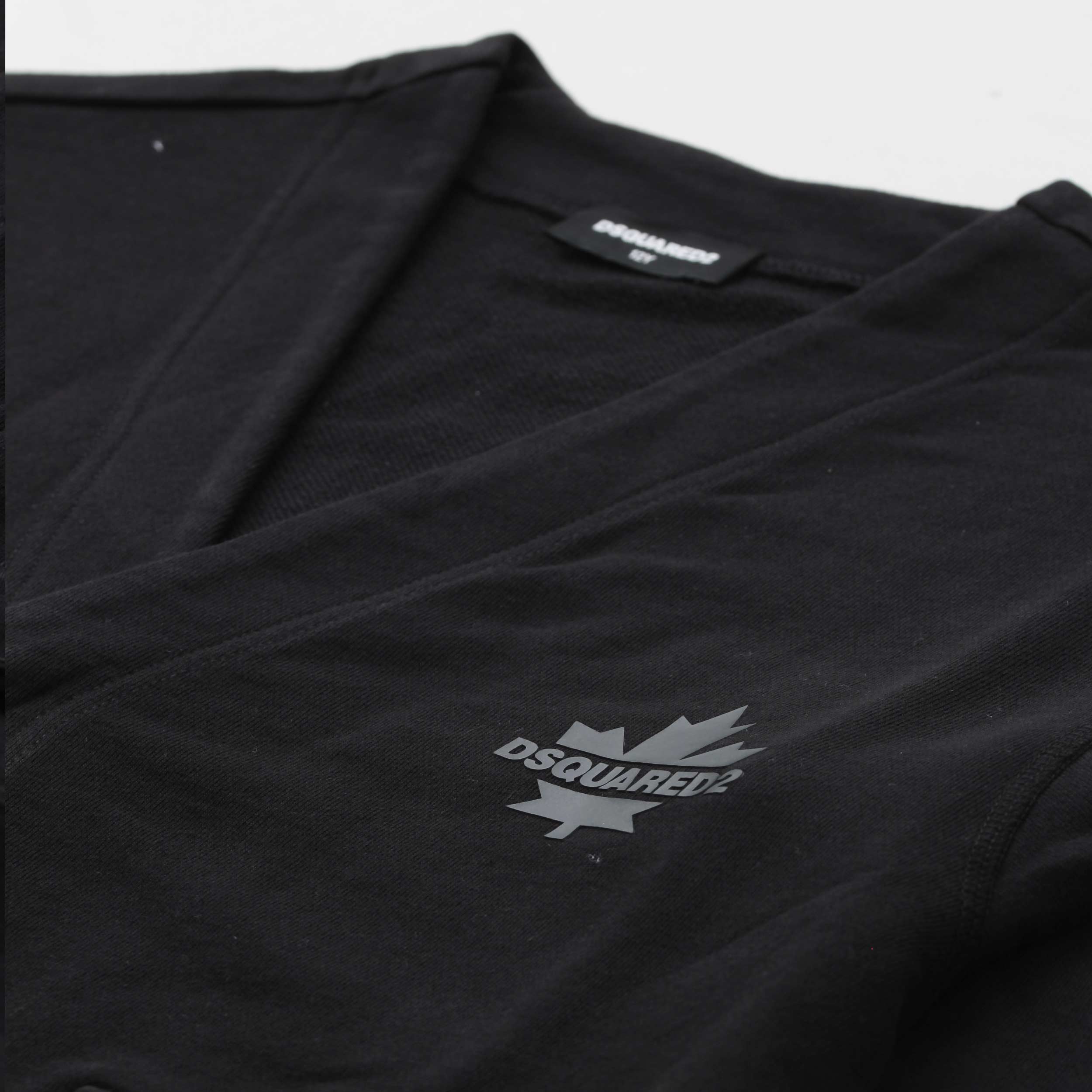 Cardigan Nero Con Logo Firmato DSQUARED2 - annameglio.com abbigliamento moda