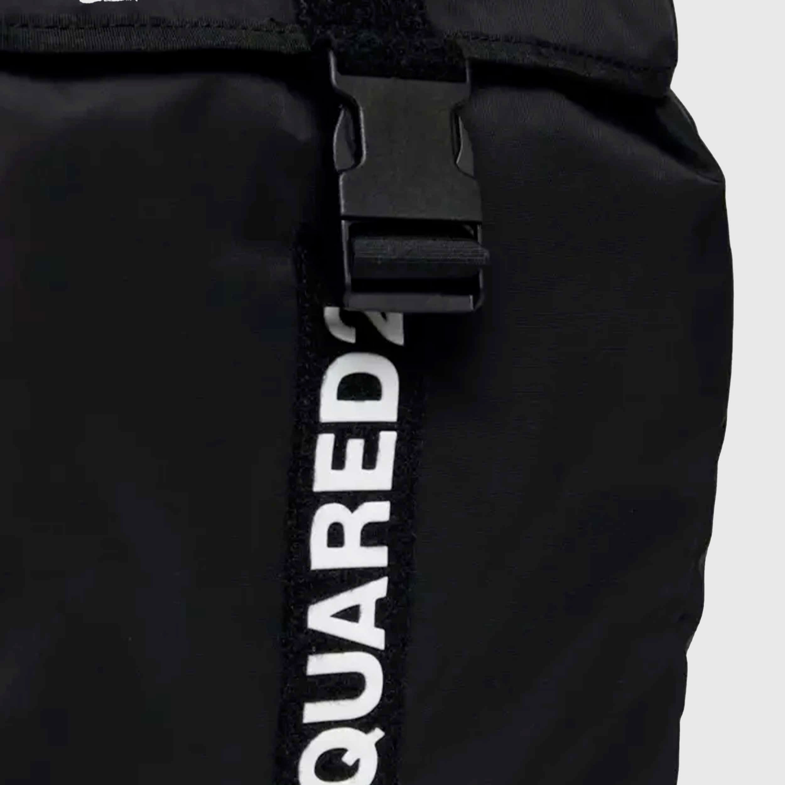 Zaino Nero Con Stampa Firmato DSQUARED2 - annameglio.com abbigliamento moda