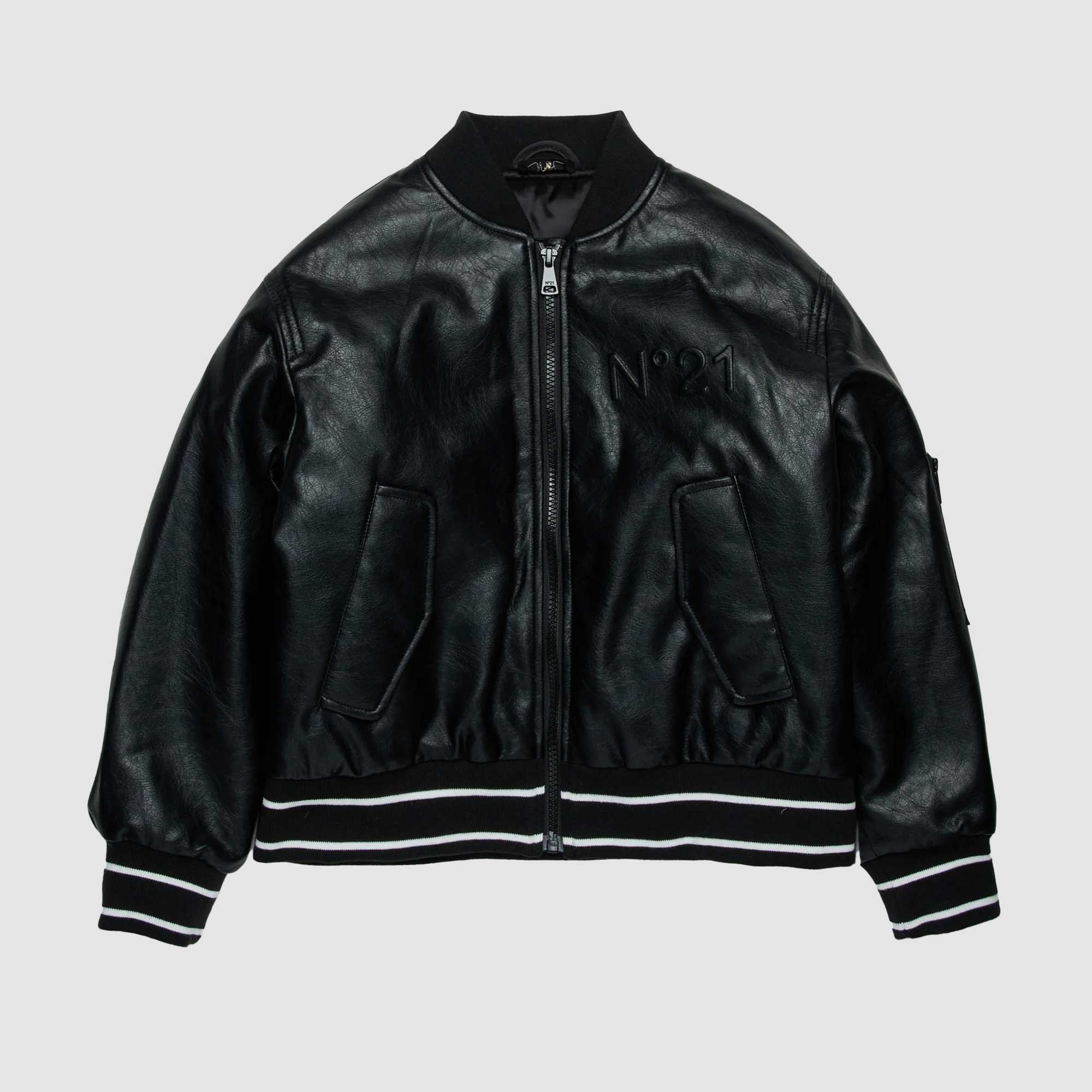 Bomber Con Logo Goffrato Firmato N 21 - annameglio.com abbigliamento moda