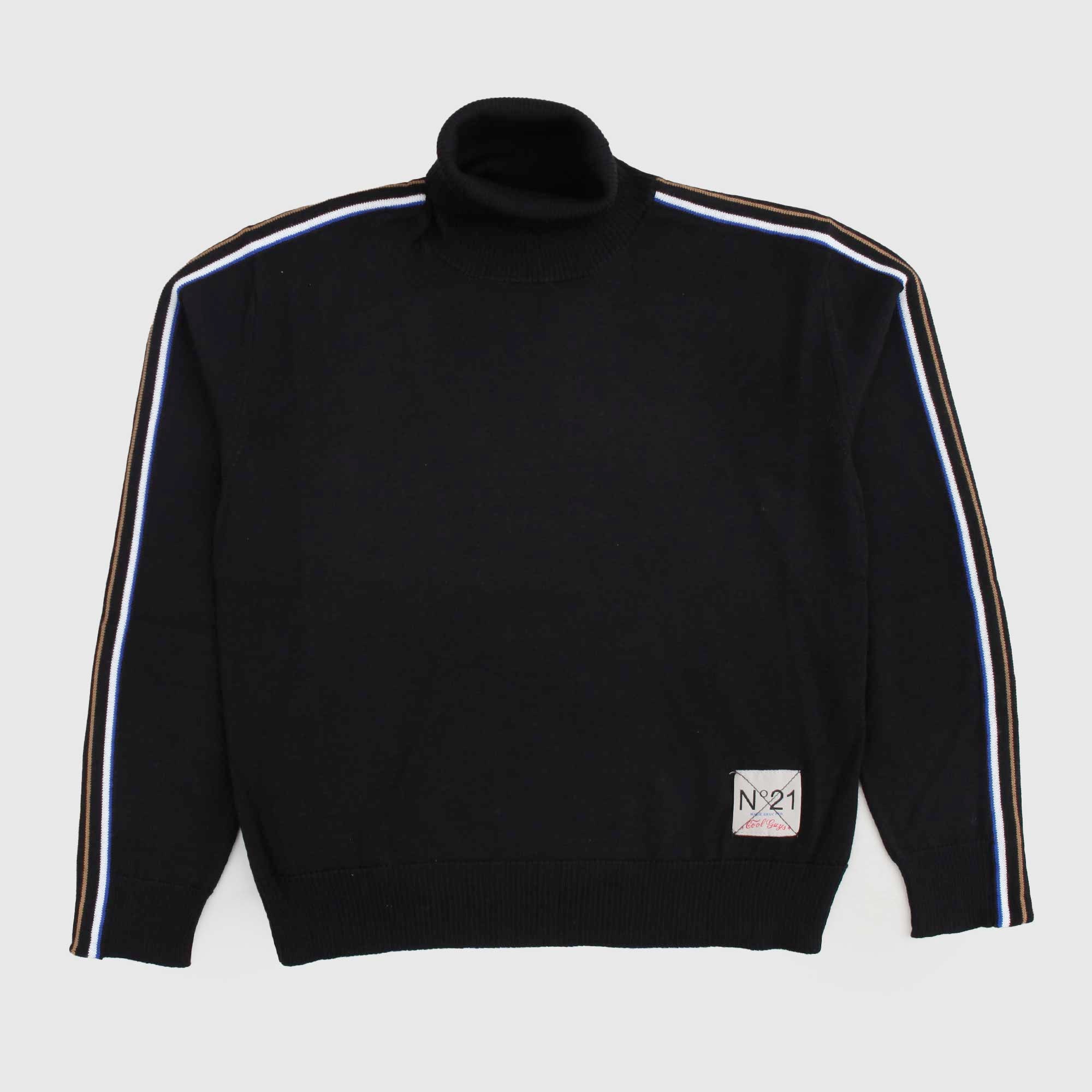 Maglione Nero A Collo Alto Firmato N 21 - annameglio.com abbigliamento moda