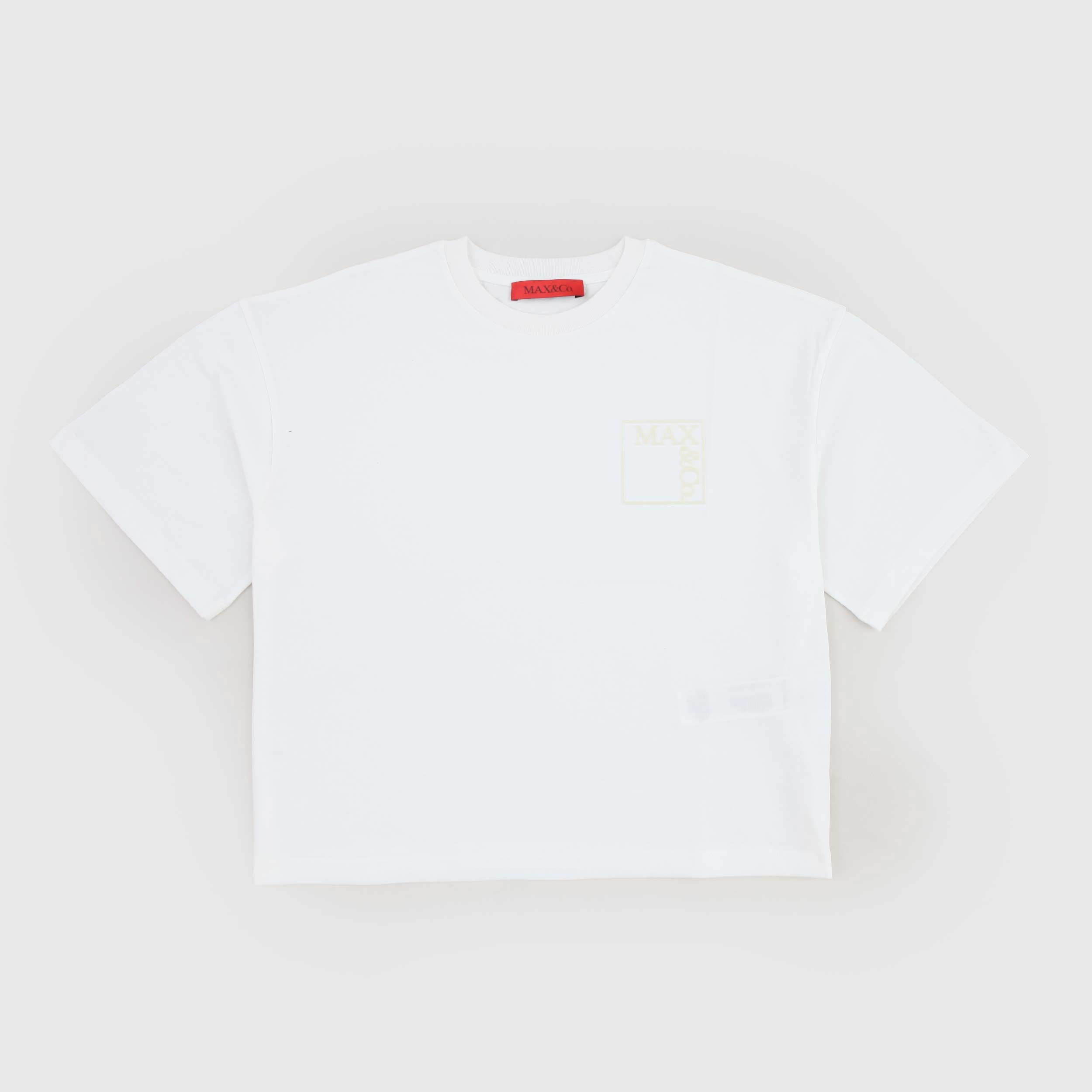 T-shirt Latte Modello Scatola Firmata MAX AND CO - annameglio.com abbigliamento moda