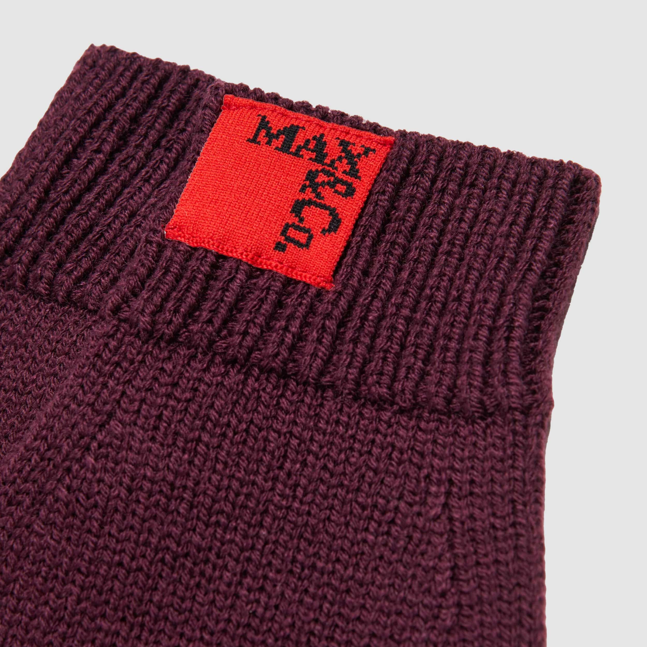 Guanti Bordeaux In Misto Lana By MAX AND CO - annameglio.com abbigliamento moda