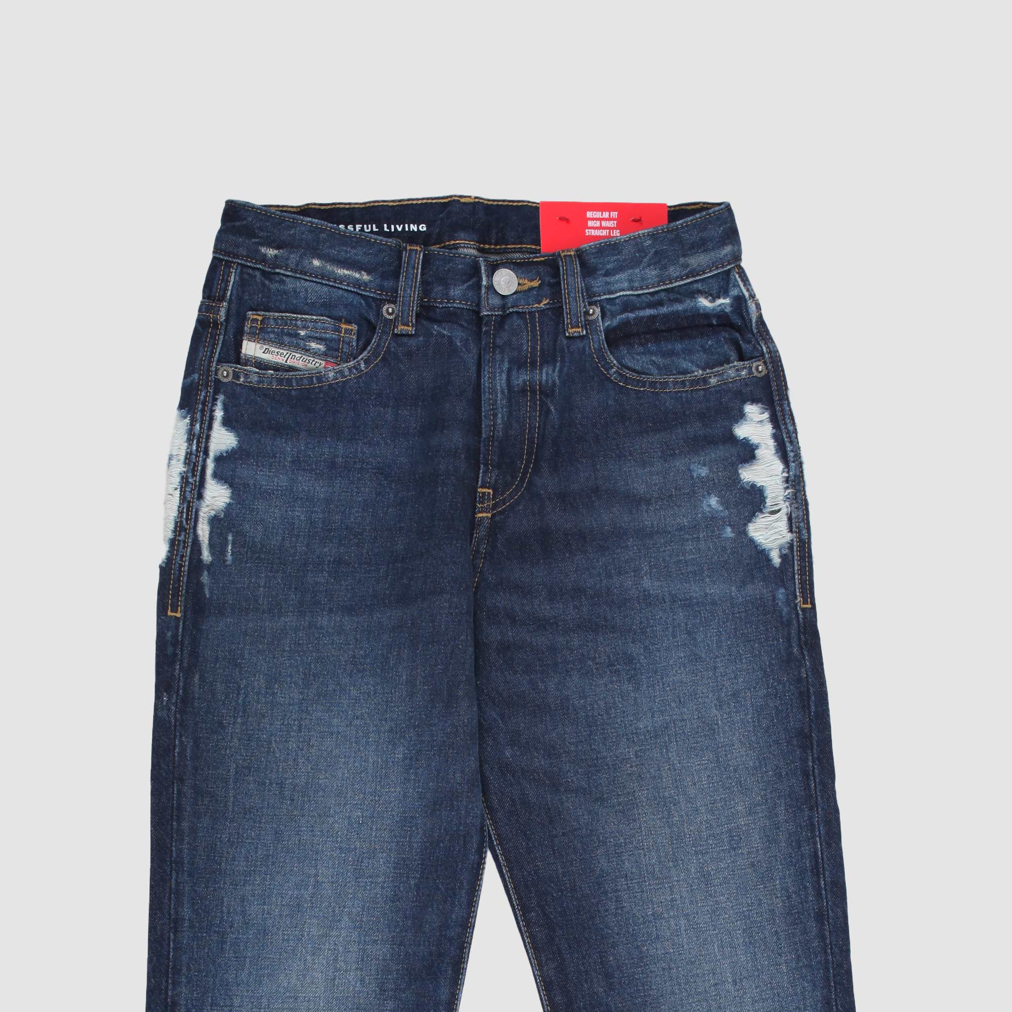 Jeans In Denim Blu Firmato DIESEL - annameglio.com abbigliamento moda