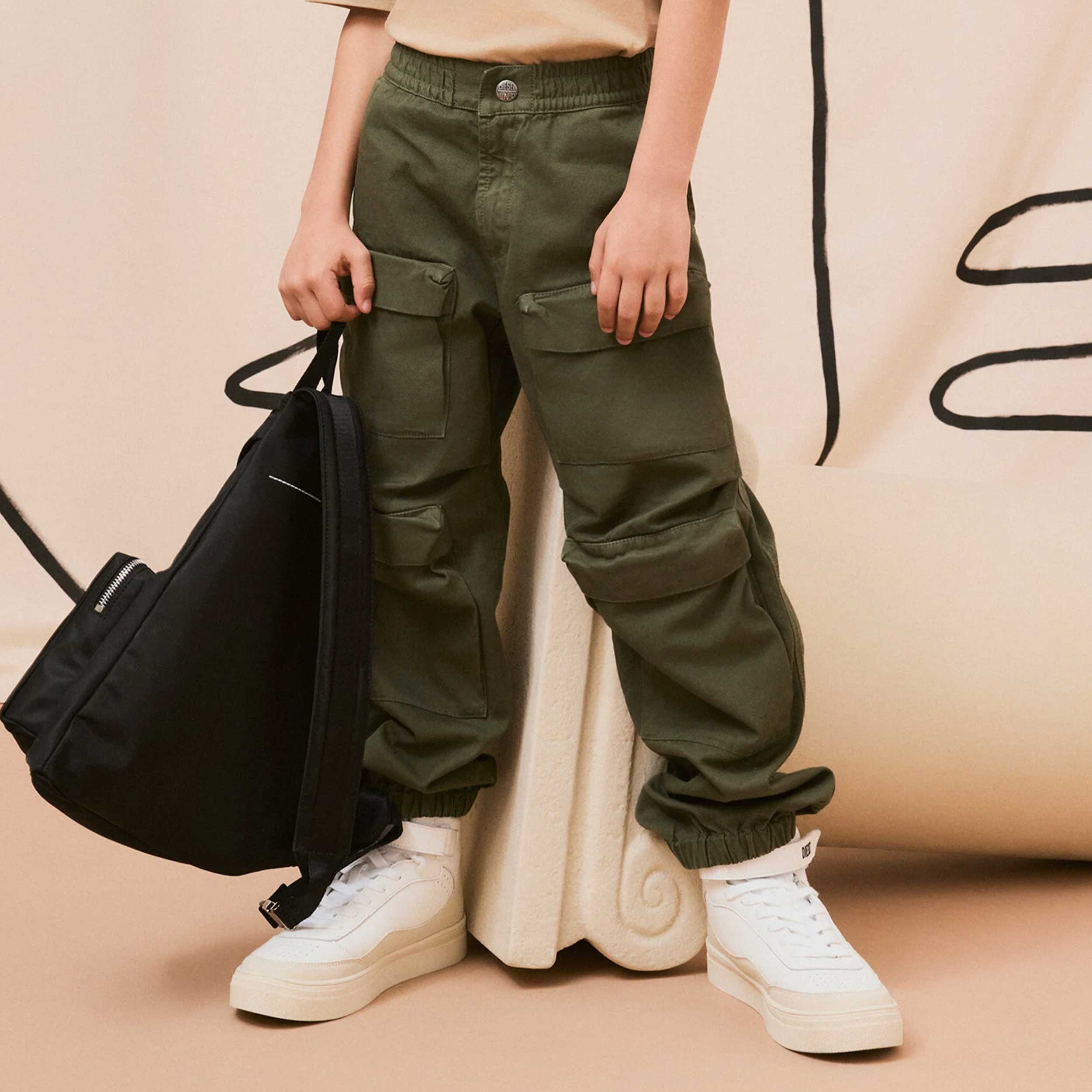 Pantalone Cargo In Gabardina Firmato DIESEL - annameglio.com abbigliamento moda