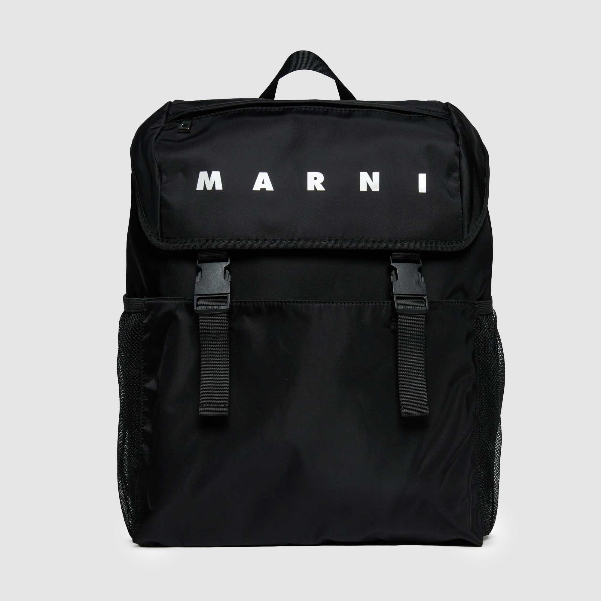 Zaino Nero Con Stampa Firmato MARNI - annameglio.com abbigliamento moda