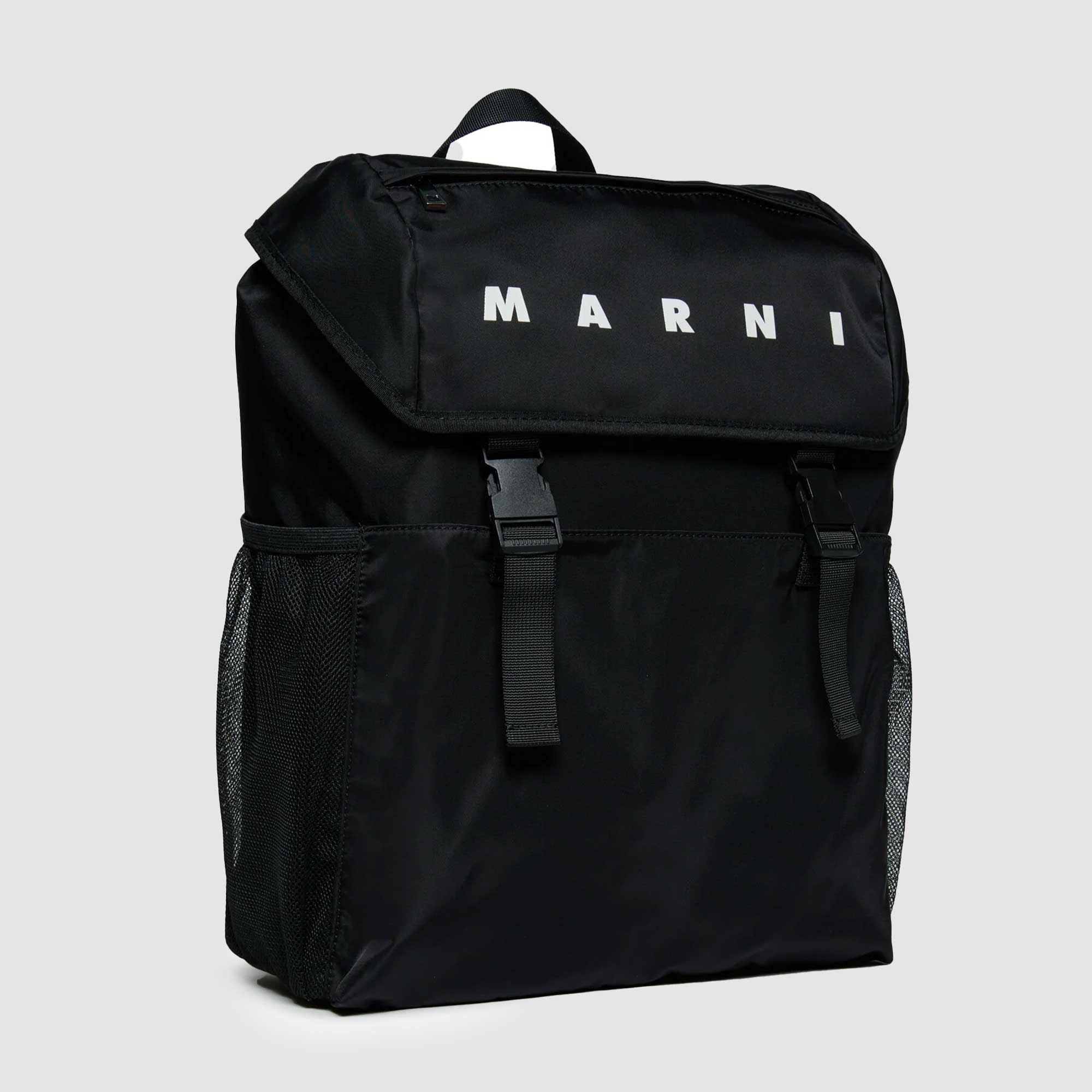 Zaino Nero Con Stampa Firmato MARNI - annameglio.com abbigliamento moda