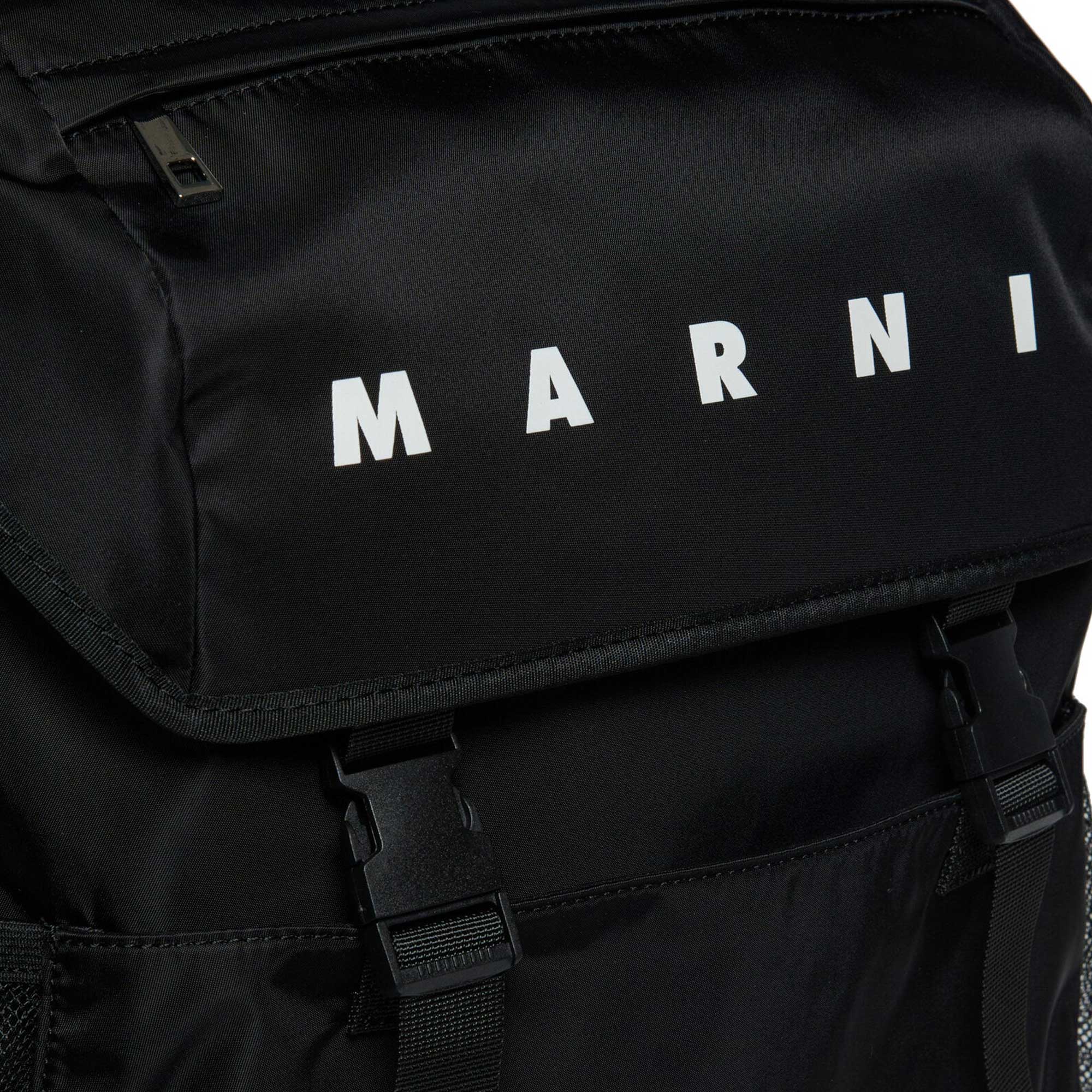 Zaino Nero Con Stampa Firmato MARNI - annameglio.com abbigliamento moda