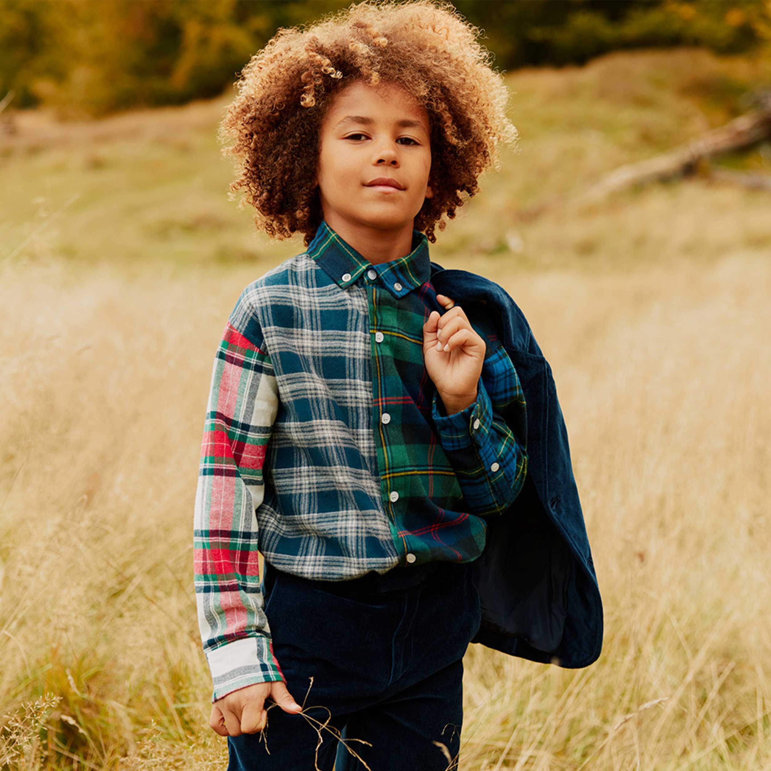 Two-Tone Checked Shirt by MOLO