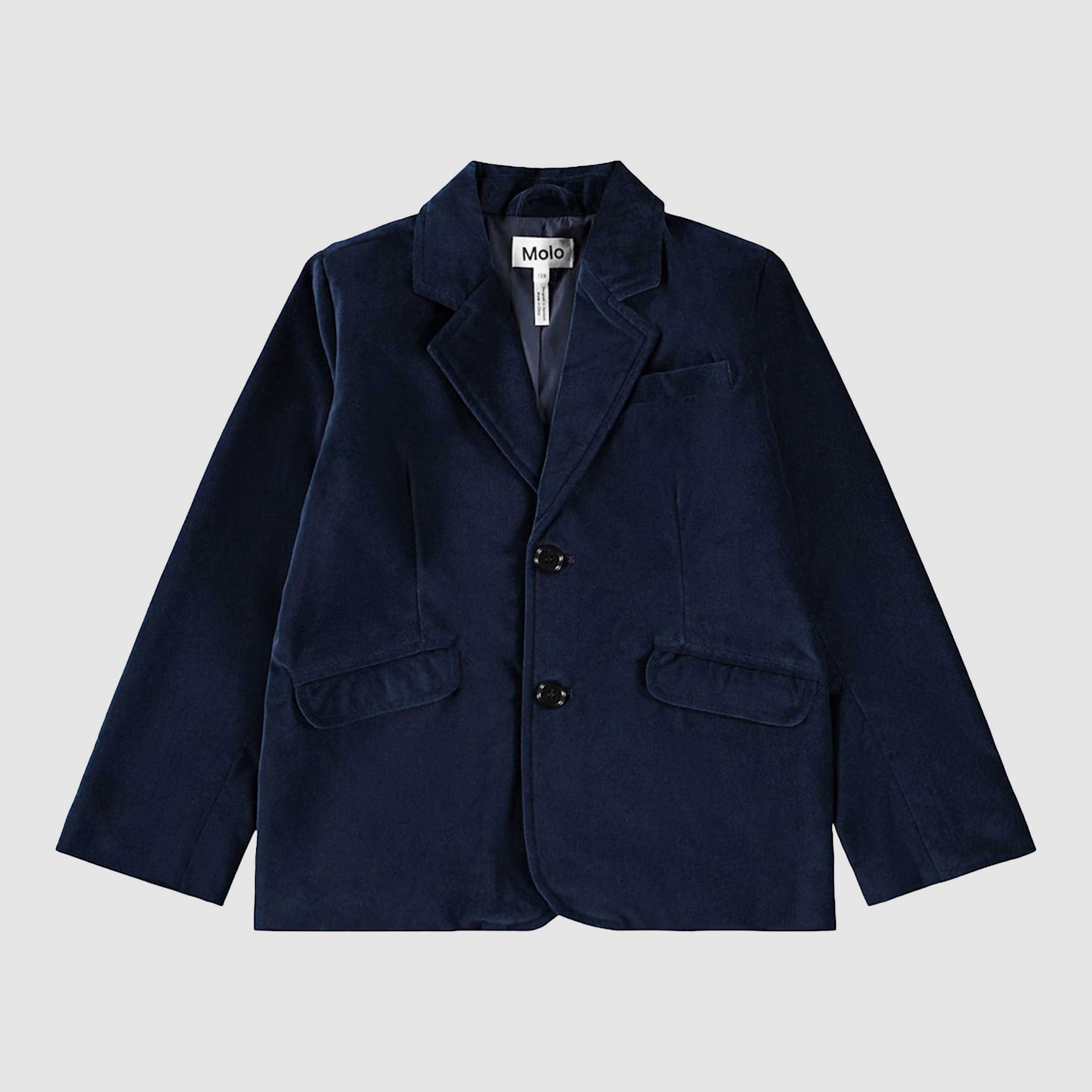 Giacca Con Patta In Velluto Blu Firmata MOLO - annameglio.com abbigliamento moda